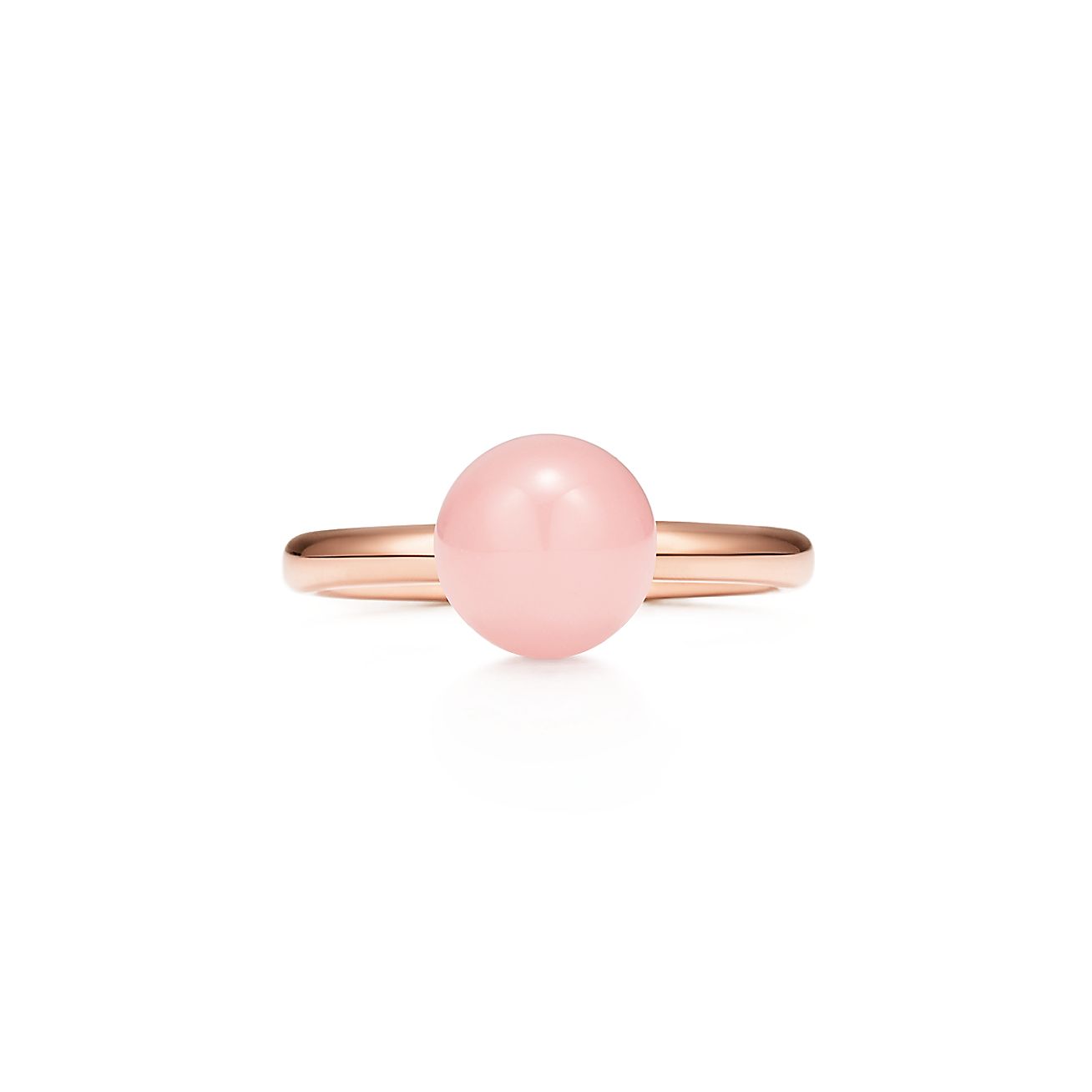 Tiffany Hardwear Ball Ring In 18k Rose Gold With A Pink Quartz Tiffany Co