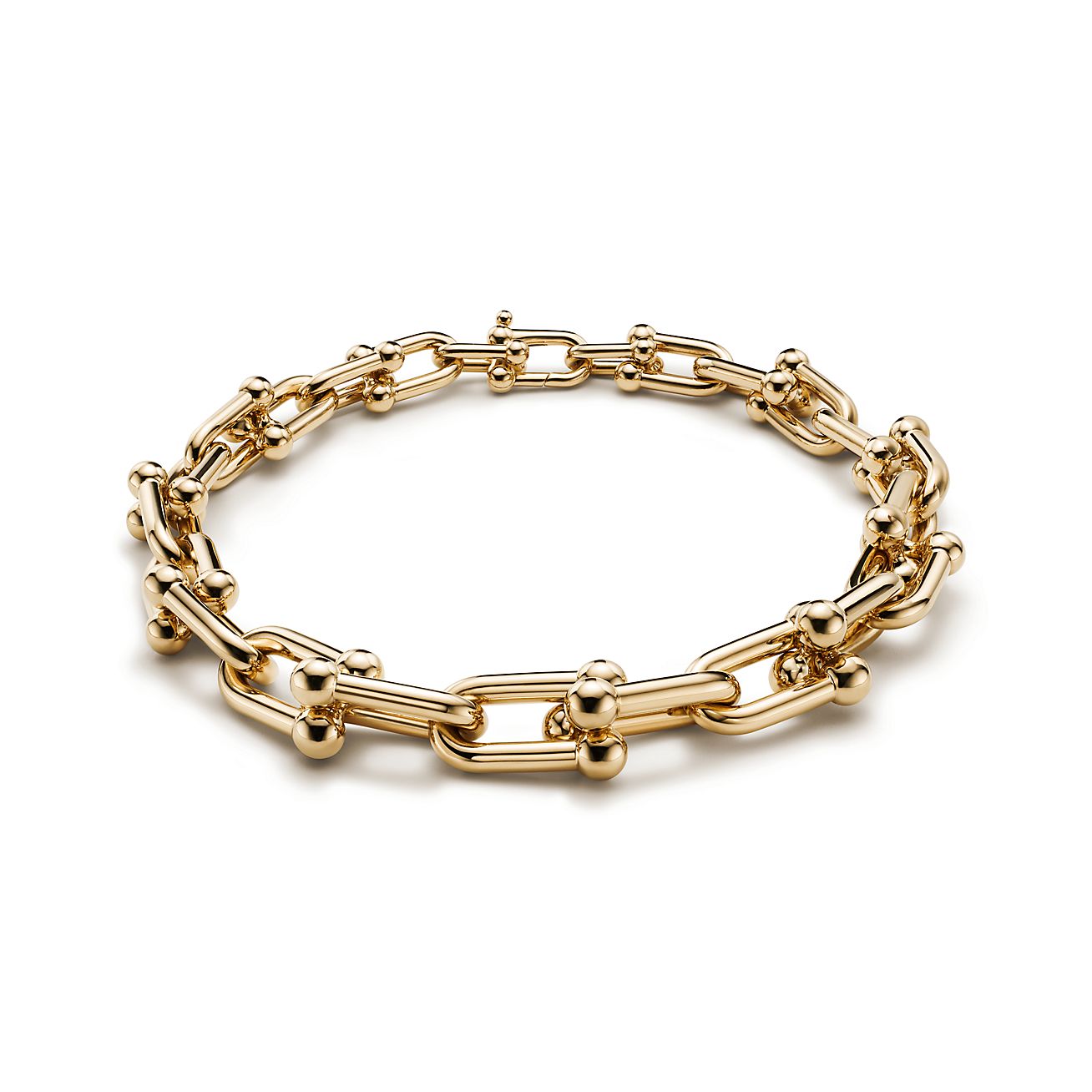 Tiffany HardWear Bold Graduated Link Necklace in Yellow Gold Tiffany