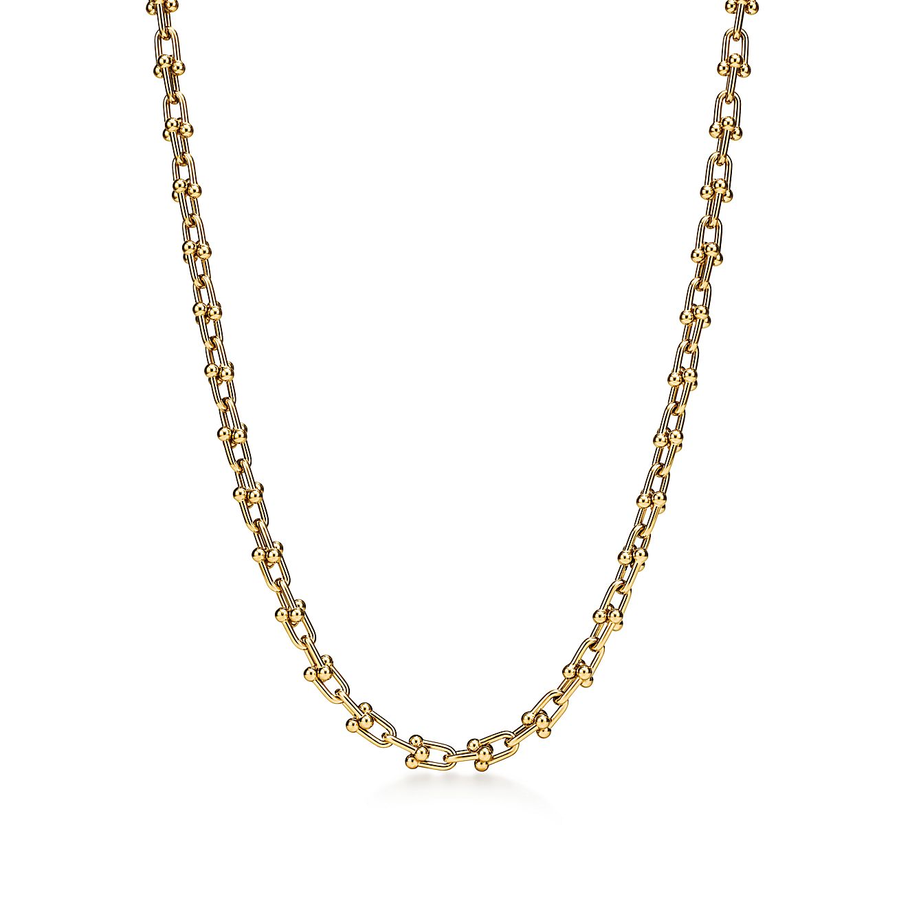 Tiffany HardWear Micro Link Necklace in Yellow Gold