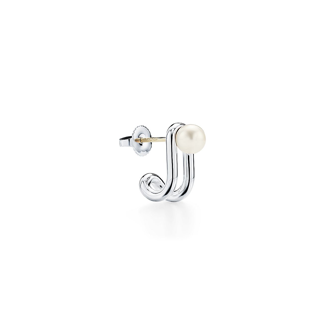 Tiffany HardWear Double Pearl Hinged Earrings in Sterling Silver