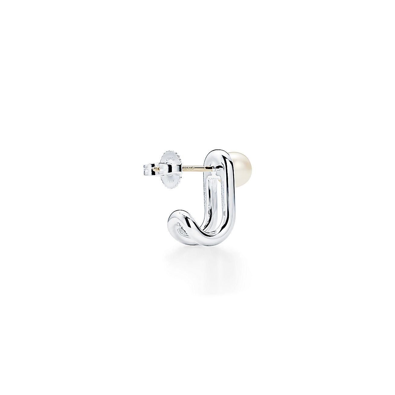 Tiffany HardWear Double Pearl Hinged Earrings in Sterling Silver