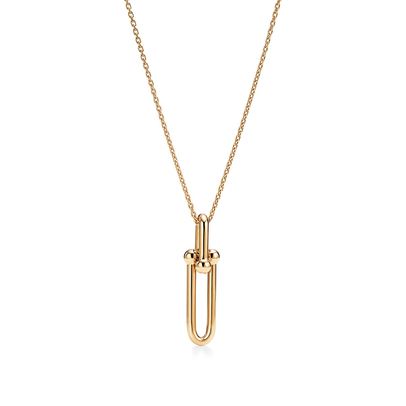 Tiffany HardWear Elongated Link Necklace in Yellow Gold