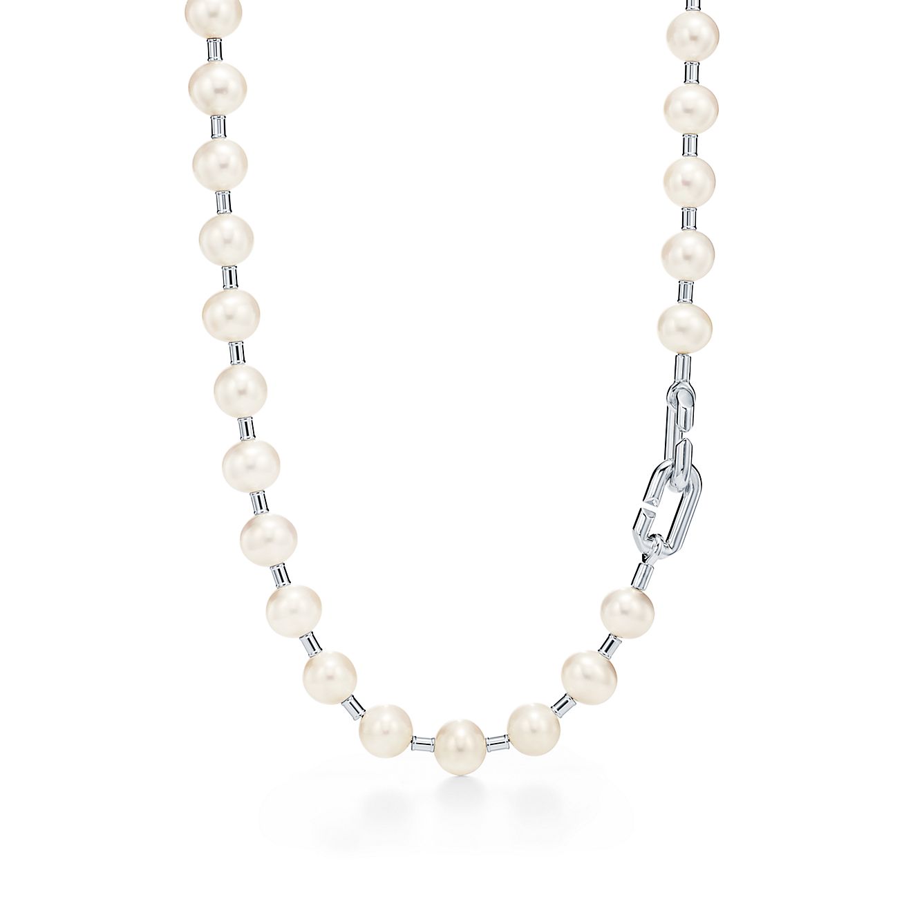 Tiffany HardWear Freshwater Pearl Necklace in Sterling Silver
