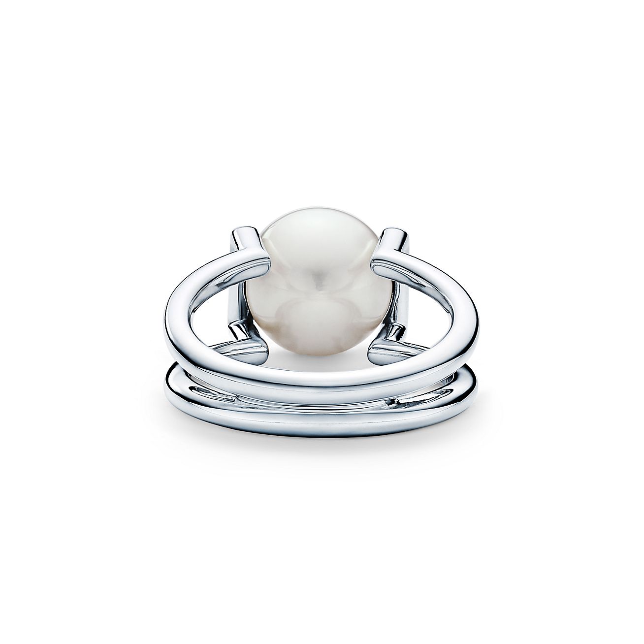 hand carved ring a silver pearl water lily ring a gift for her pearl adorned in silver Large pearl silver ring ~ lotus flower ring
