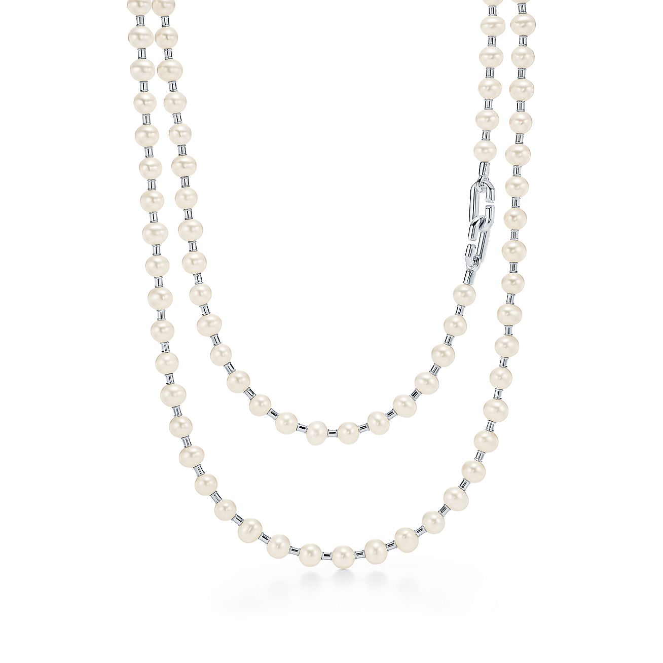 tiffany black pearl necklace