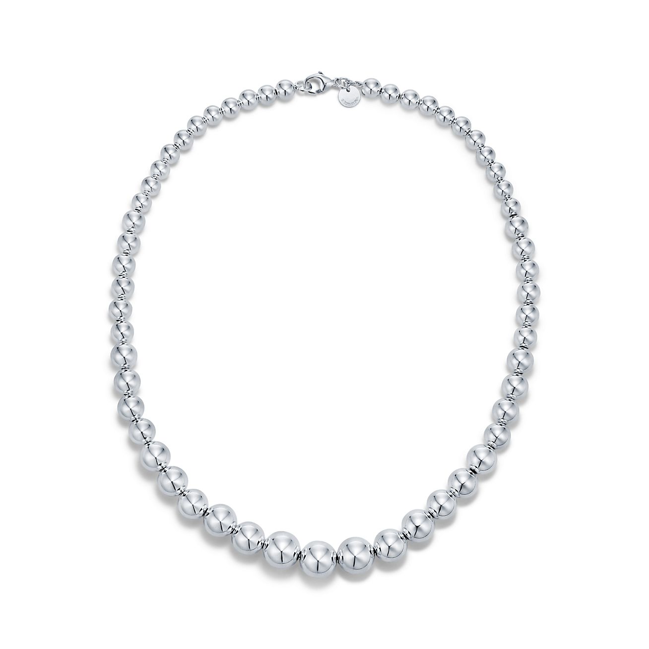 tiffany and co silver ball necklace