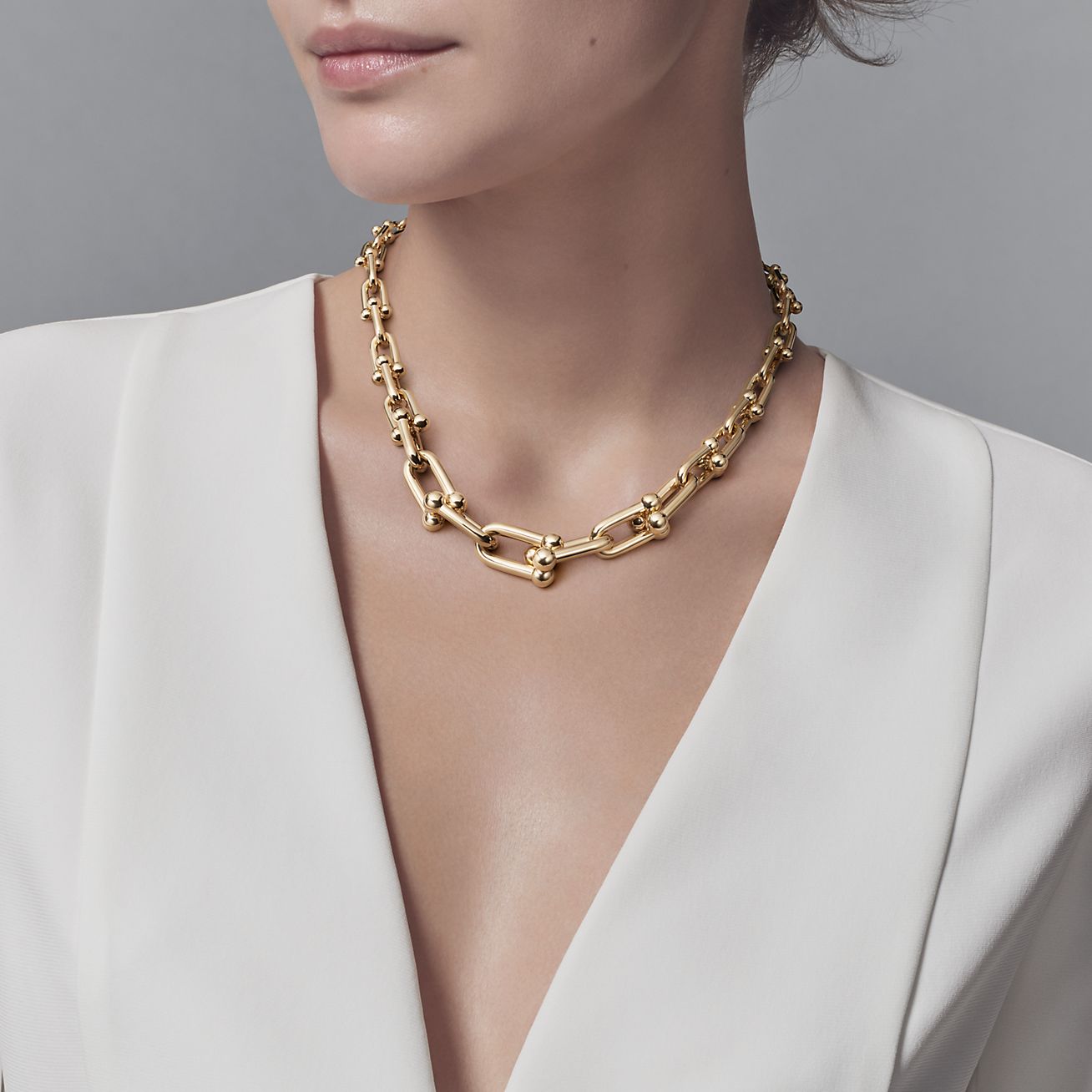 Tiffany Hardwear Graduated Link Necklace In 18k Gold Tiffany Co Tiffany Hardwear Graduated Link Necklace In 18k Gold Tiffany Co