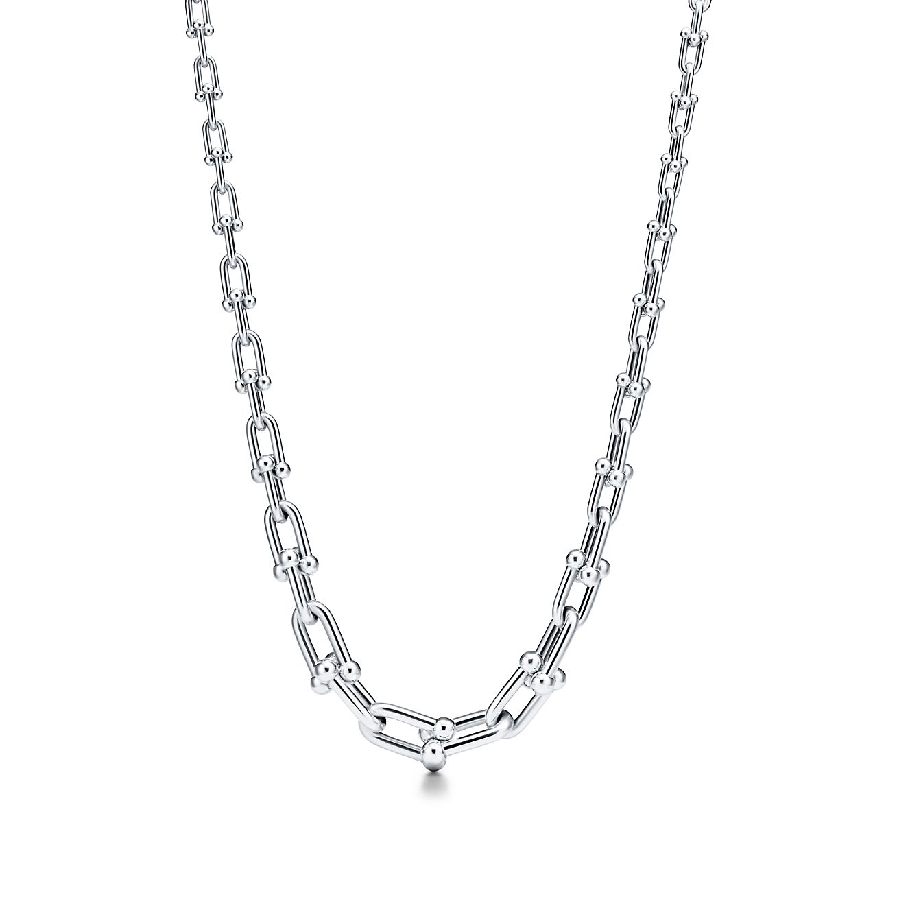 Tiffany HardWear graduated link necklace in sterling silver. | Tiffany & Co.