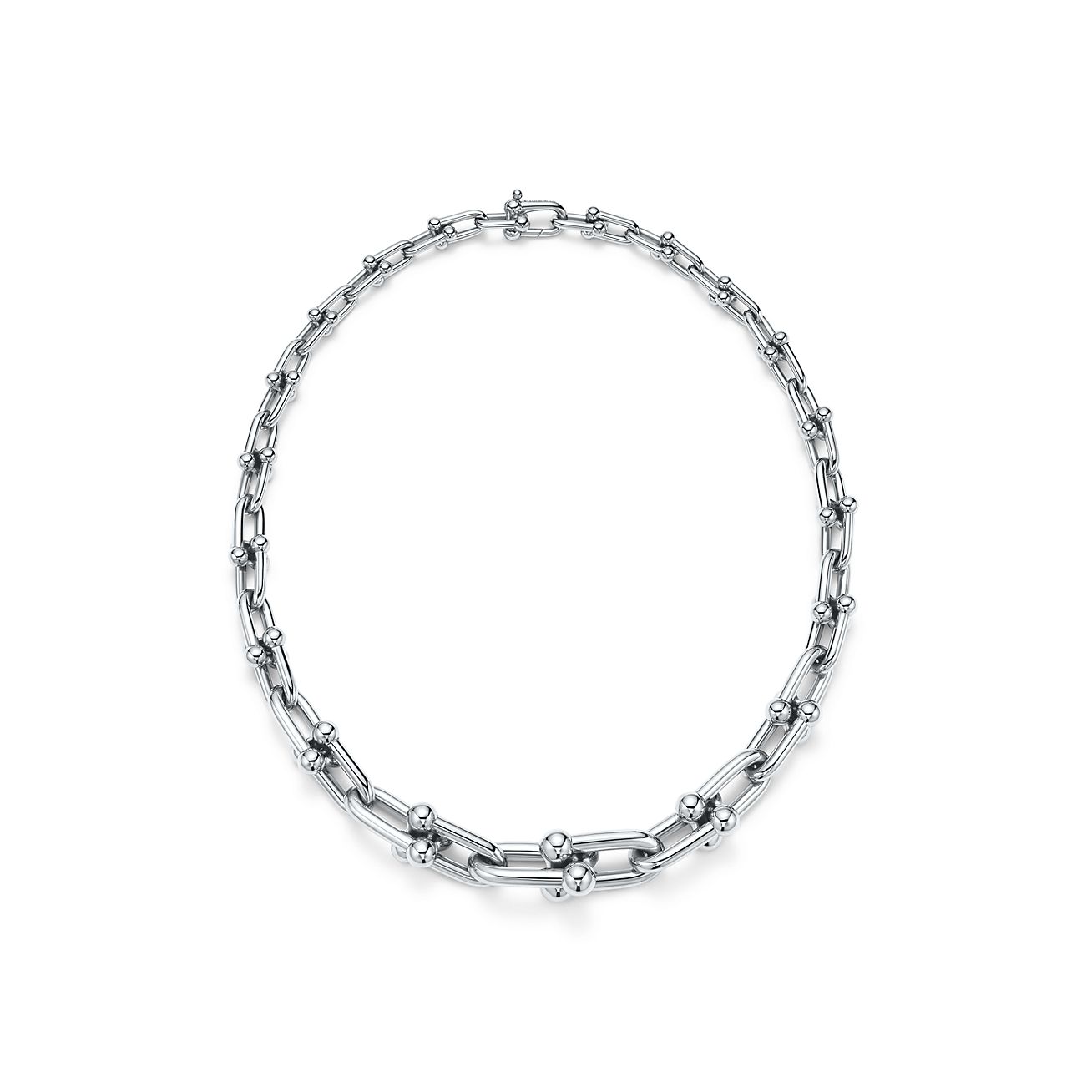 tiffany silver chain link necklace