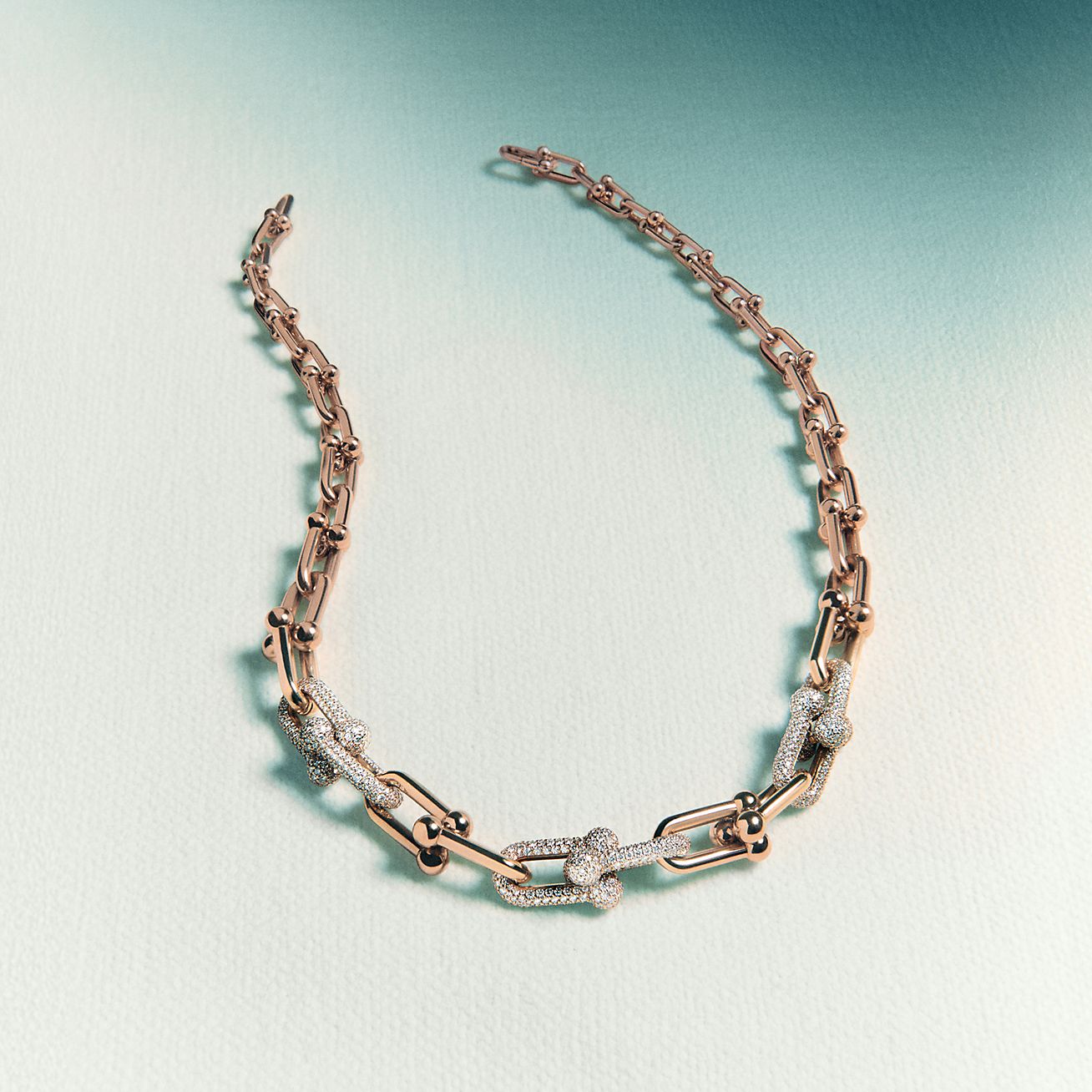 【Tiffany & Co】Hardwear Graduated Link ネックレス unisex Tiffany HardWear Graduated Link Necklace in Rose Gold