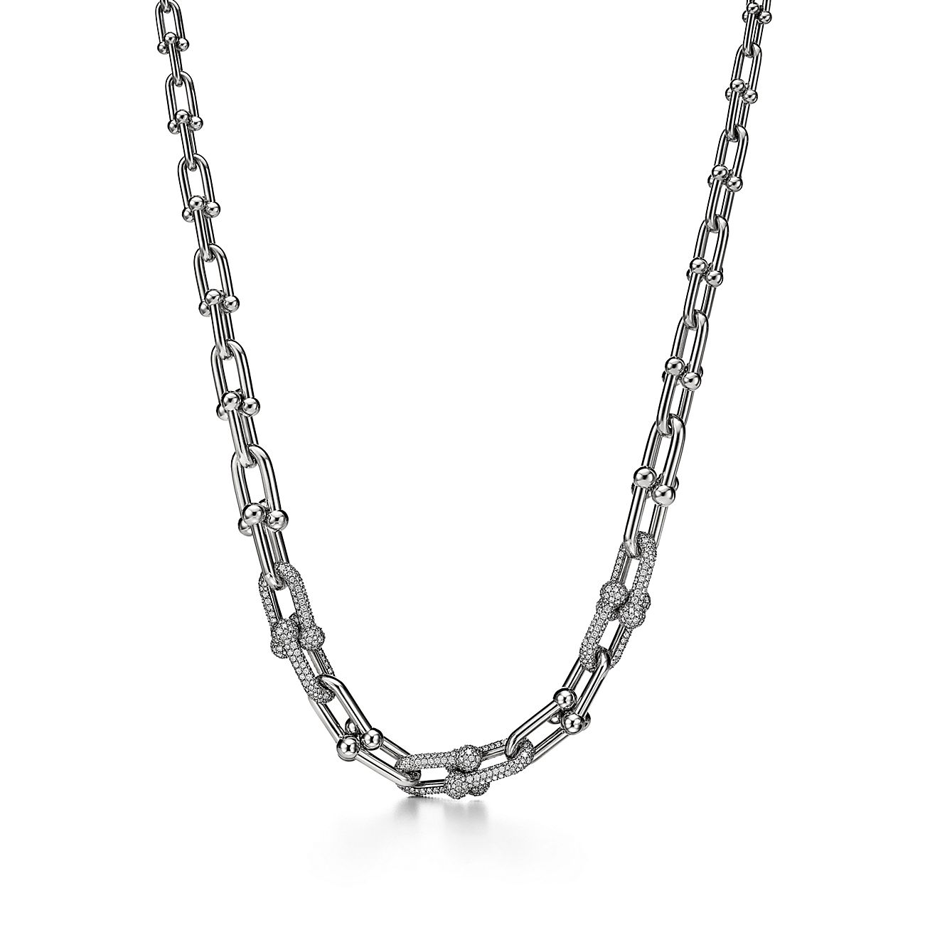 Tiffany & Co. Rare Vintage Sterling Silver Pebbles Oval Link Necklace ⋆  SmartShop Jewelry