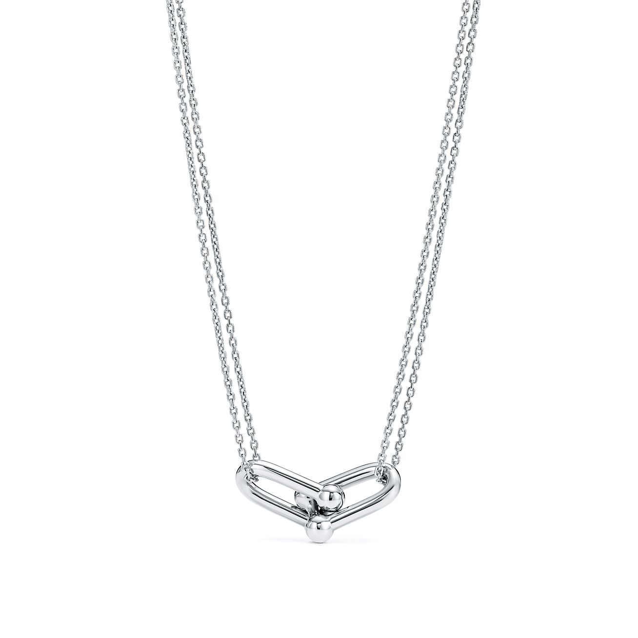 Tiffany HardWear graduated link necklace in 18k rose gold. | Tiffany & Co.