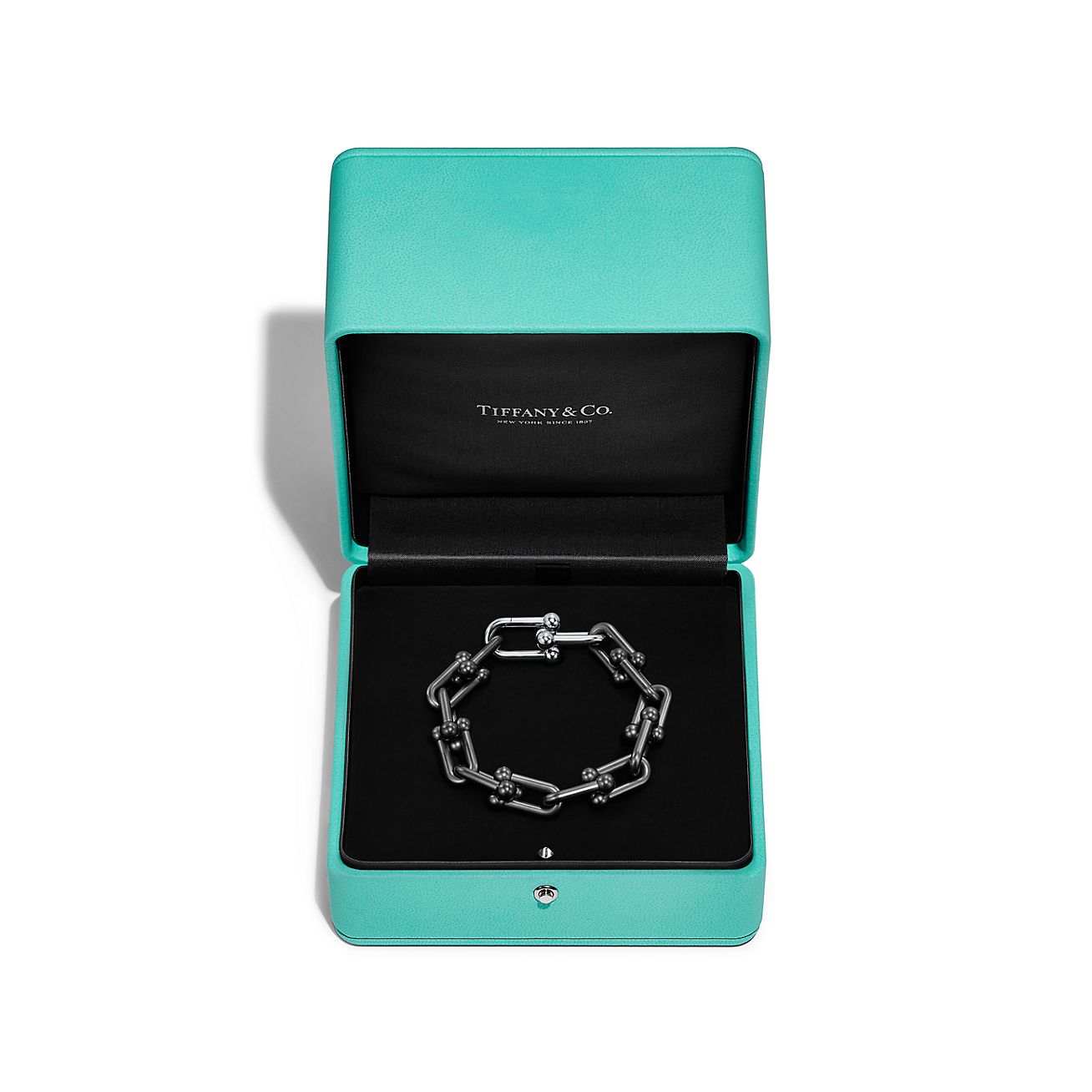 Tiffany HardWear Large Link Bracelet in Titanium and White