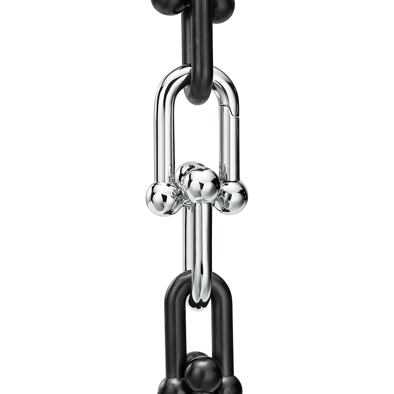 Tiffany HardWear Large Link Bracelet in Titanium and White Gold