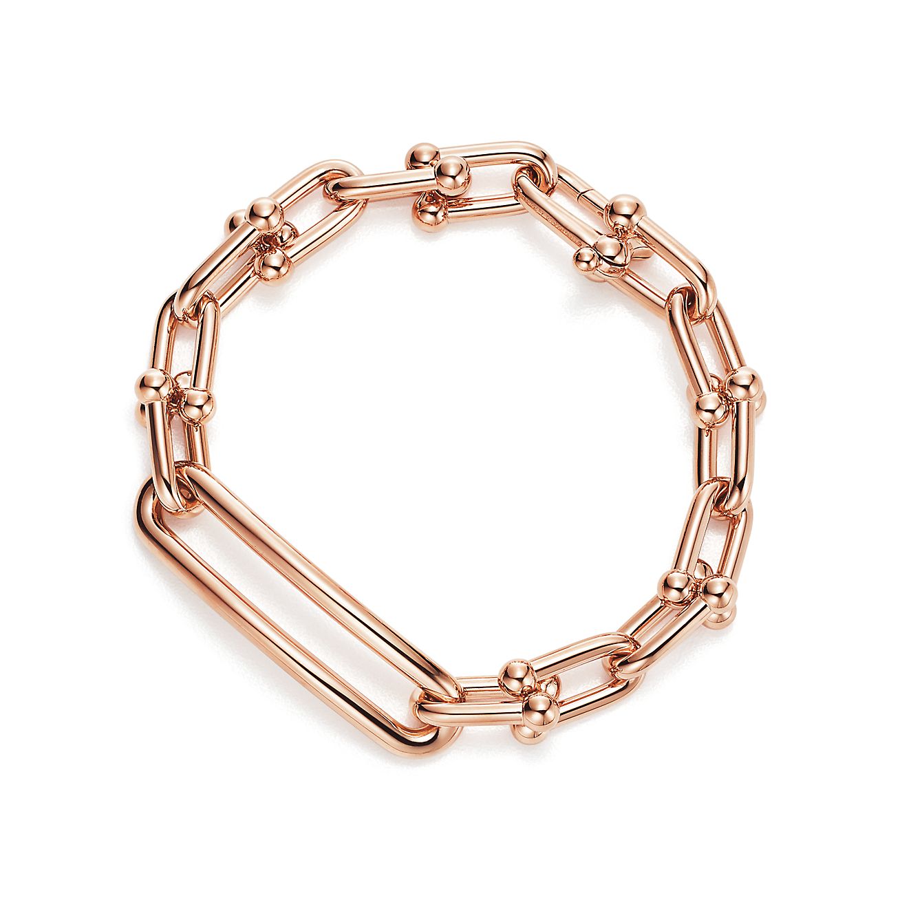 Tiffany HardWear link bracelet in 18k rose gold, medium. Tiffany & Co.