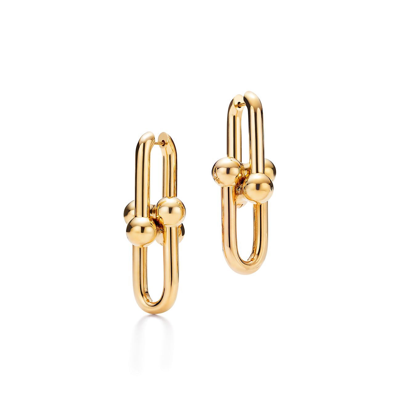 Tiffany HardWear link earrings in 18k gold. | Tiffany & Co.