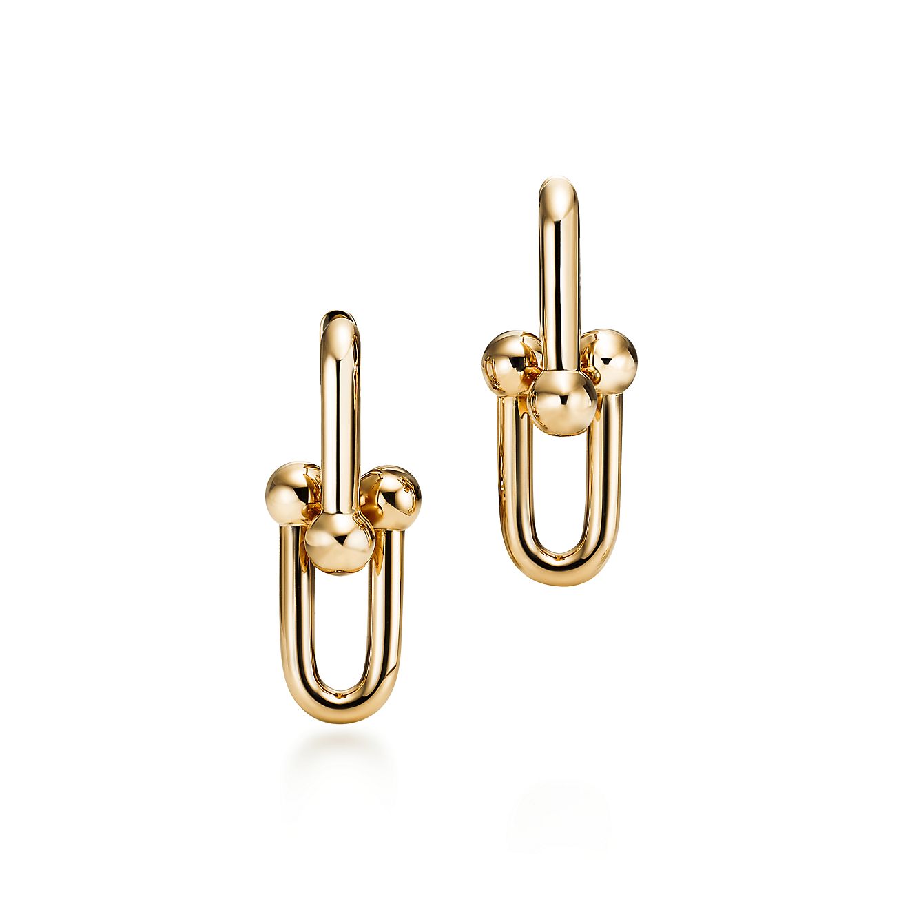Tiffany HardWear link earrings in 18k gold, small. | Tiffany & Co.