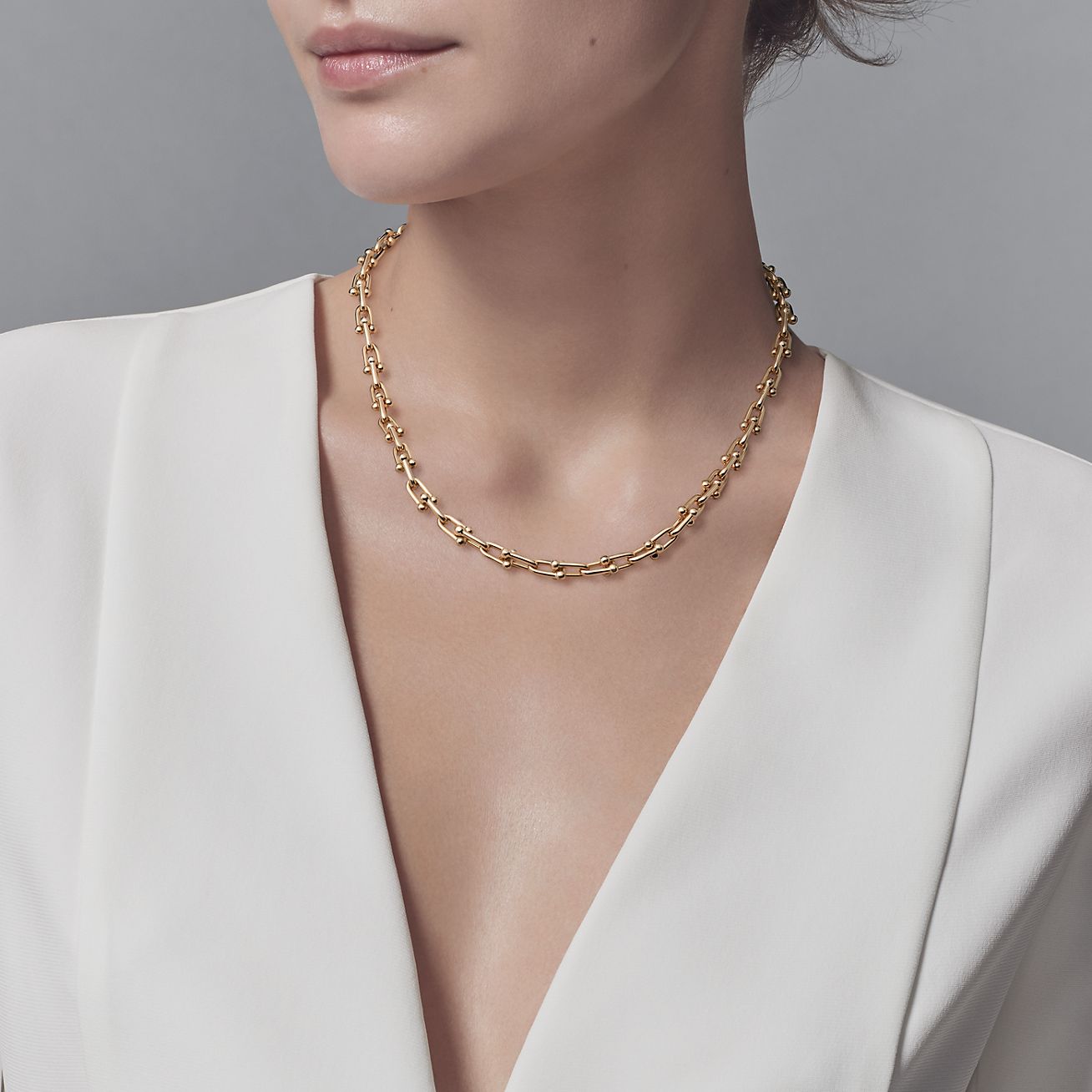 Tiffany HardWear link necklace in 18k 