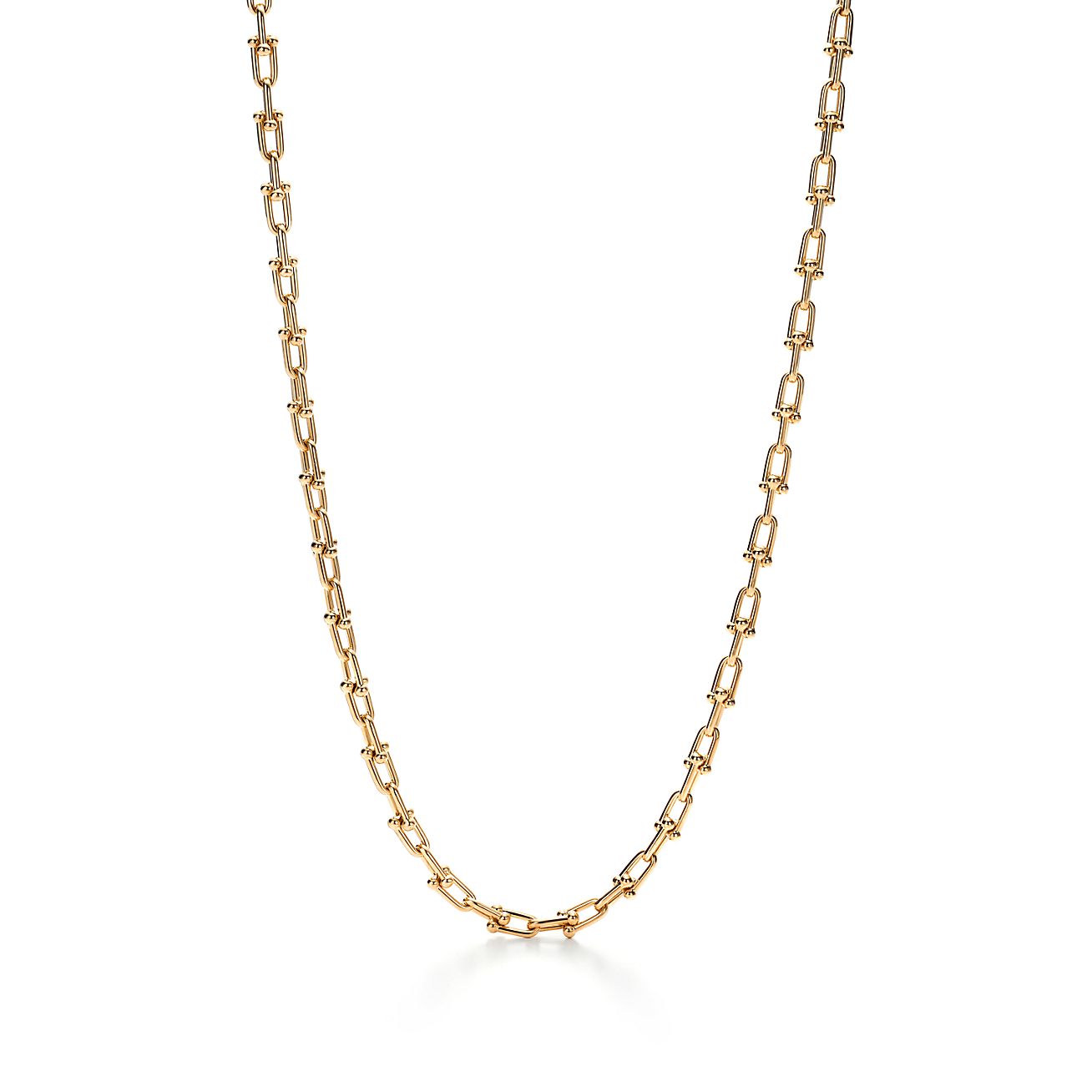 Tiffany HardWear link necklace in 18k gold.