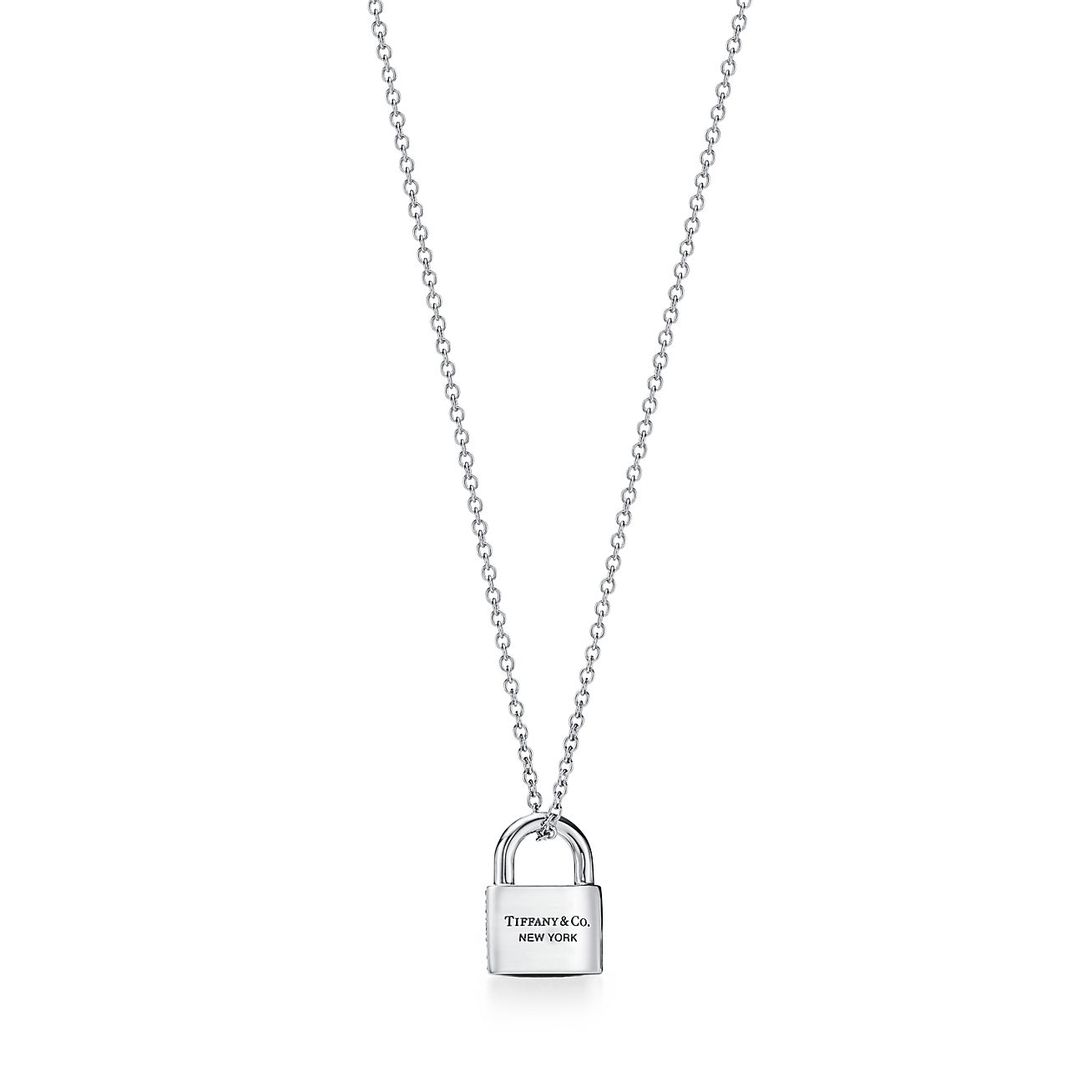 tiffany lock necklace silver 