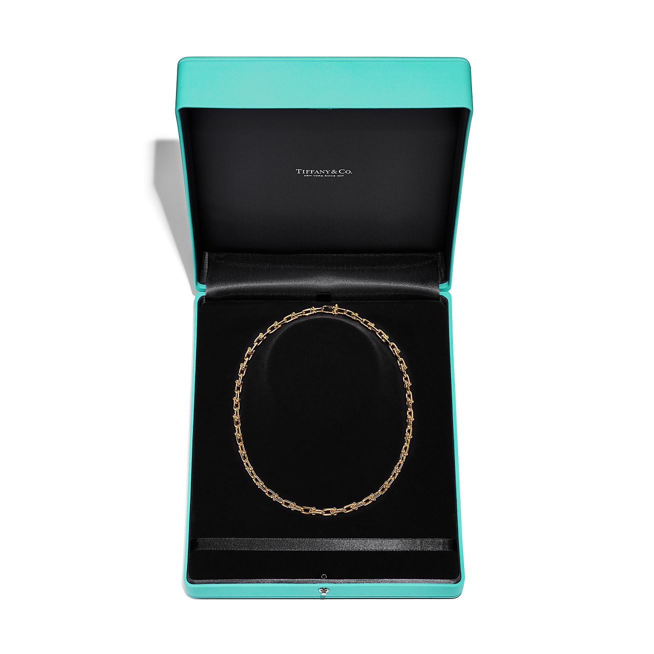 Tiffany and Co. Yellow Gold Free Style Link Necklace at 1stDibs