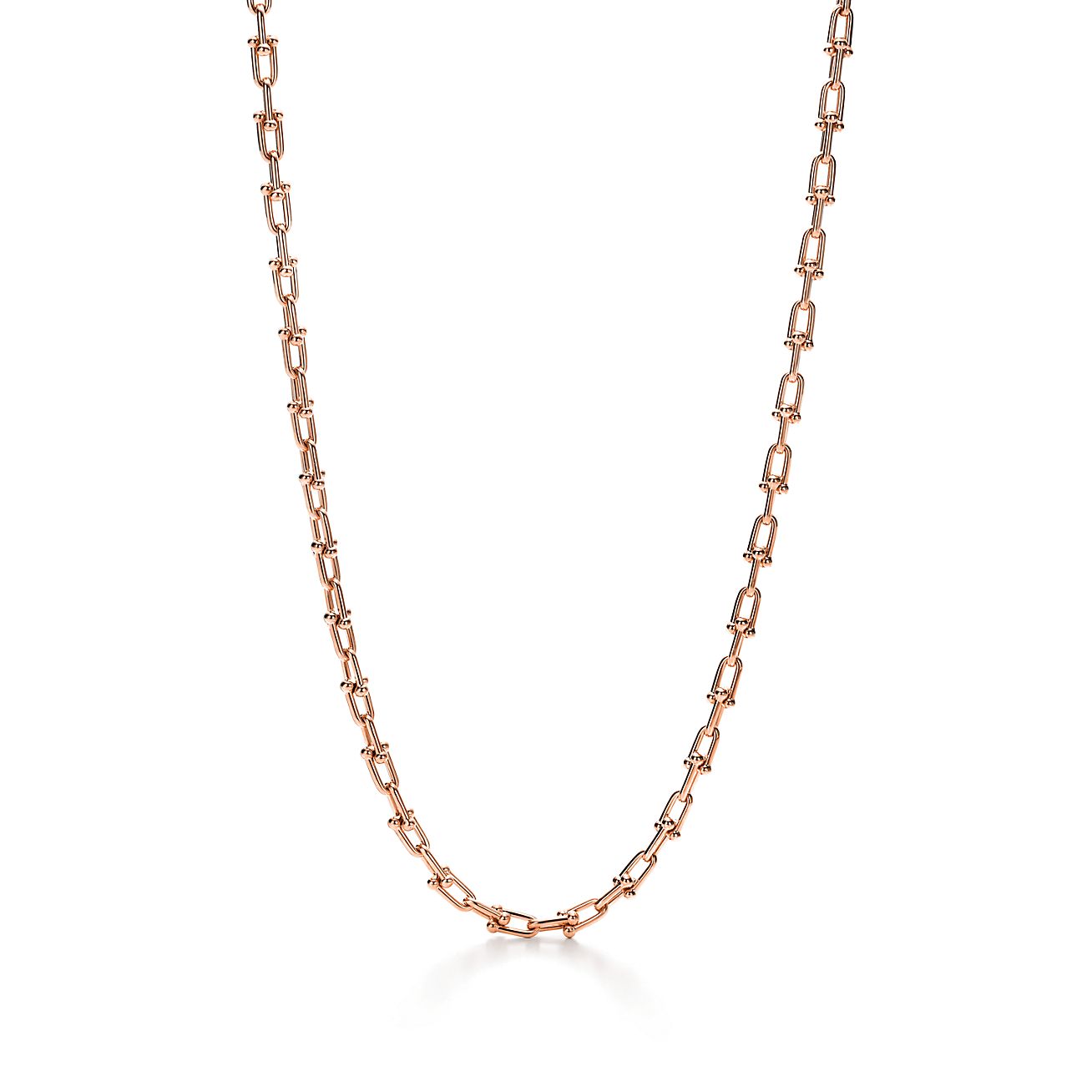 Tiffany HardWear Graduated Link Necklace in Yellow Gold with Pavé Diamonds  | Tiffany & Co.