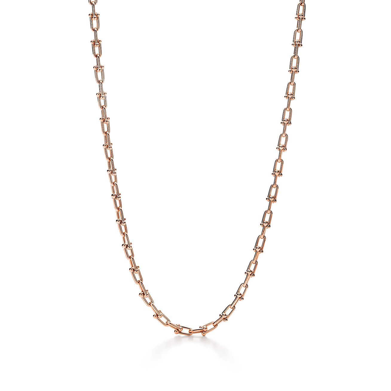 【HENSON】 CURB LINK NECKLACE (Small) Tiffany HardWear Small Link Necklace in Rose Gold | Tiffany & Co