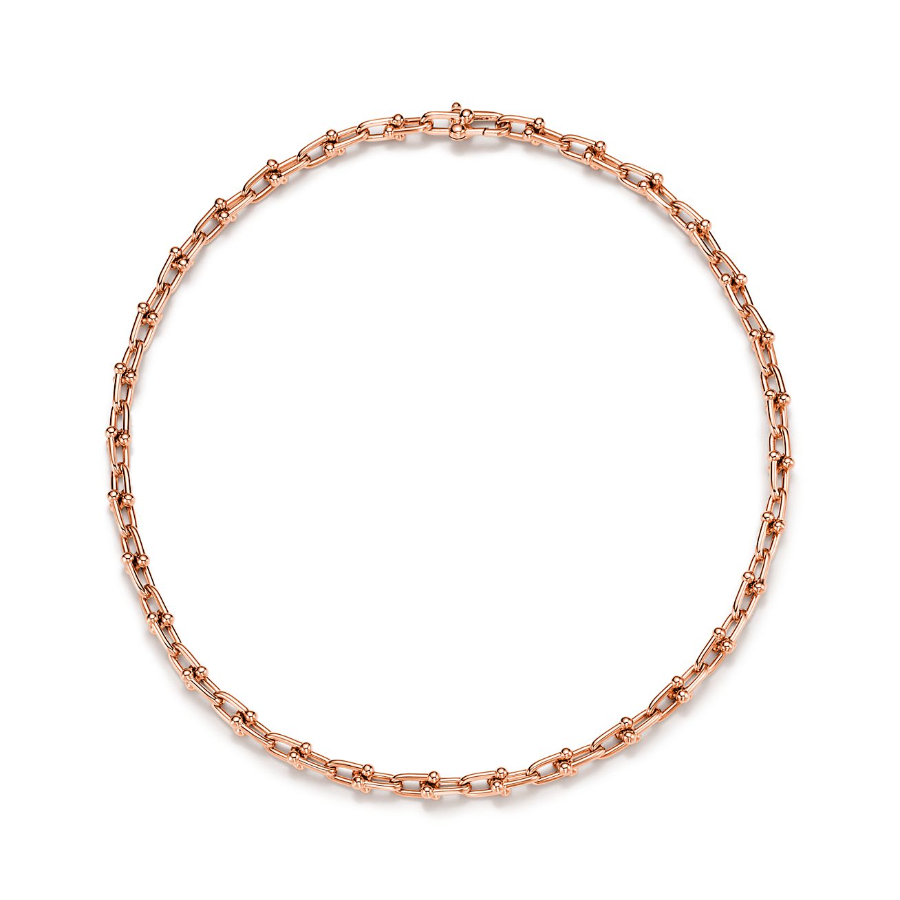 Tiffany HardWear Small Link Necklace in Rose Gold | Tiffany & Co.