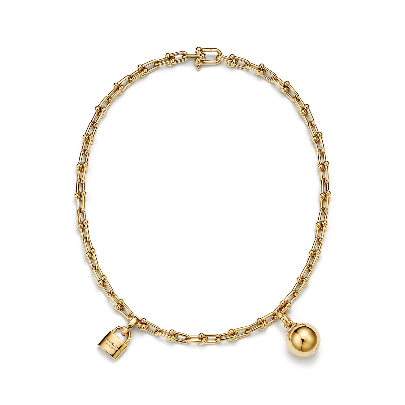 Tiffany HardWear Small Single Wrap Necklace in Yellow Gold - Alternate shot 1
