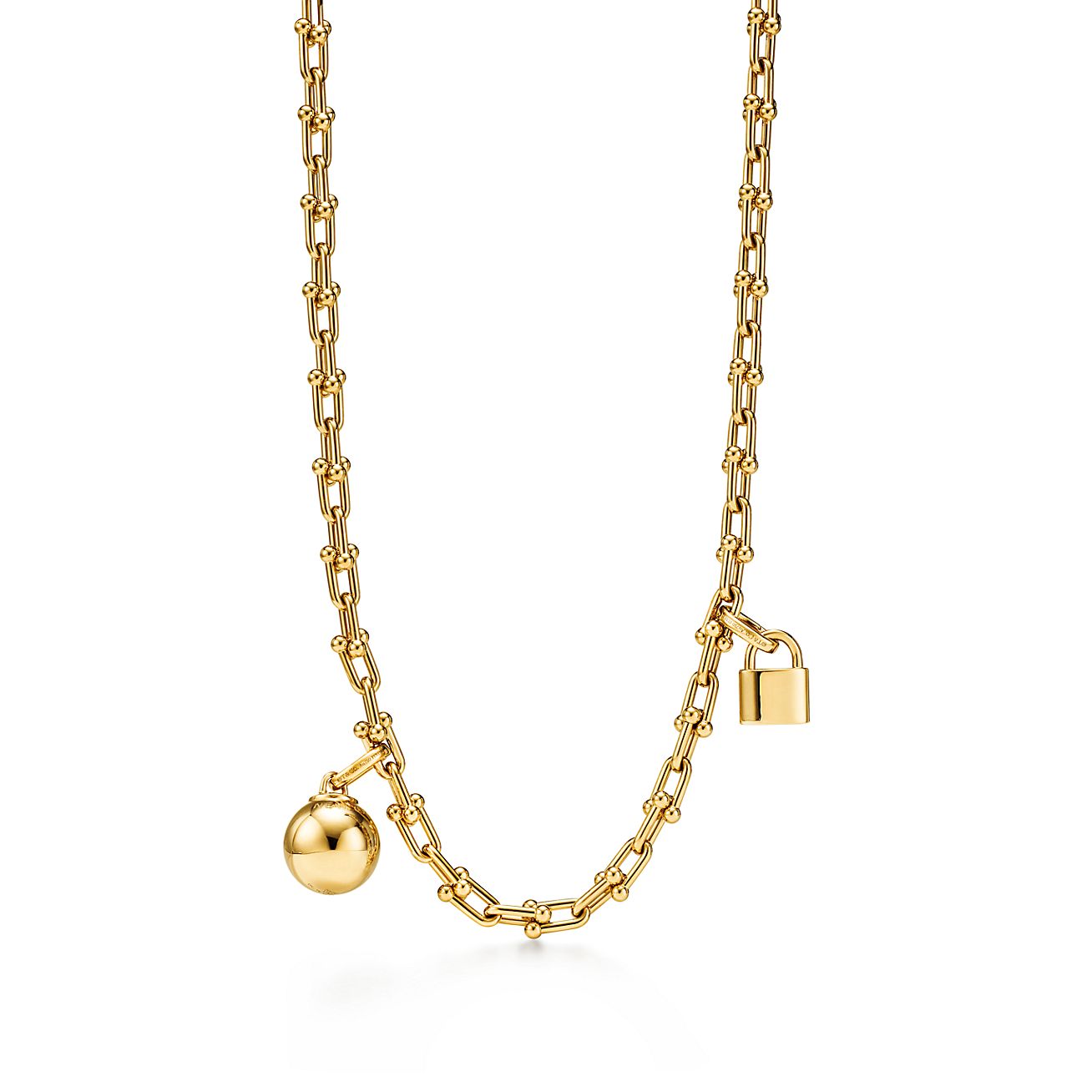 Tiffany HardWear Small Single Wrap Necklace in Yellow Gold - Alternate shot 1 - Alternate shot 2
