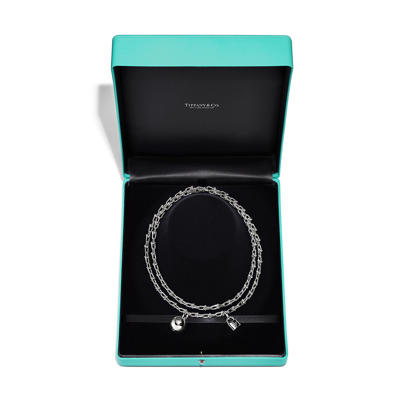 Return to Tiffany® Wrap Necklace in Silver with Pearls and a Diamond, Small