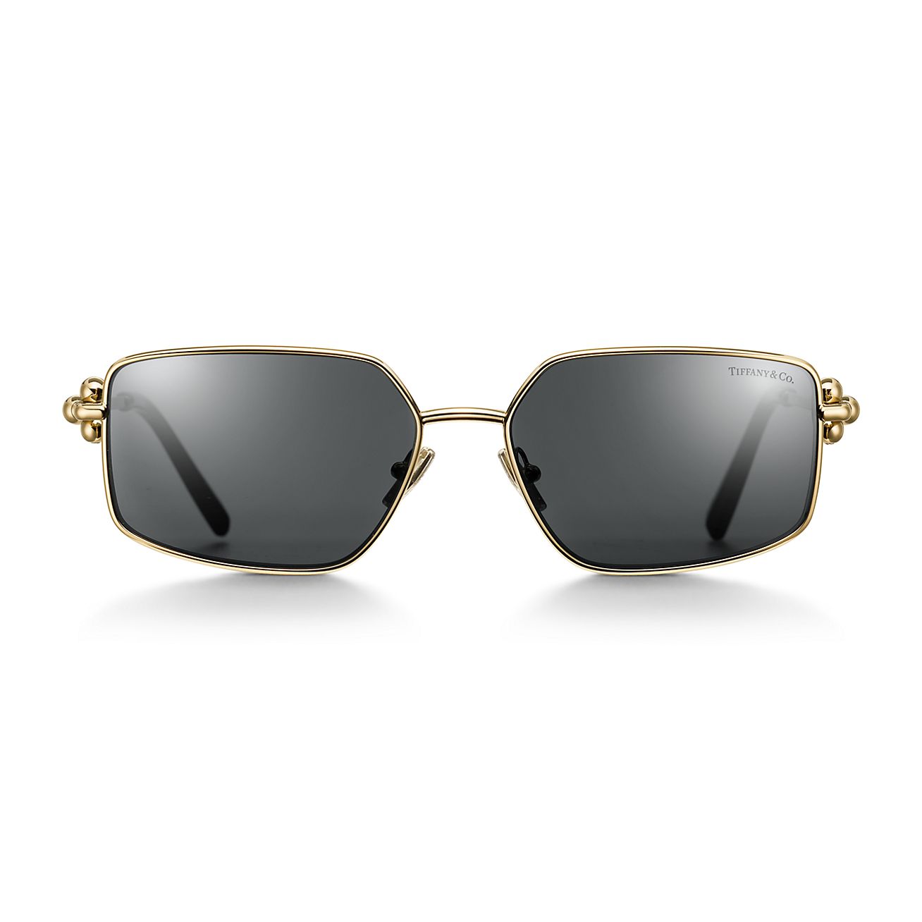 Tiffany HardWear Sunglasses in Pale Gold-colored Metal with Dark