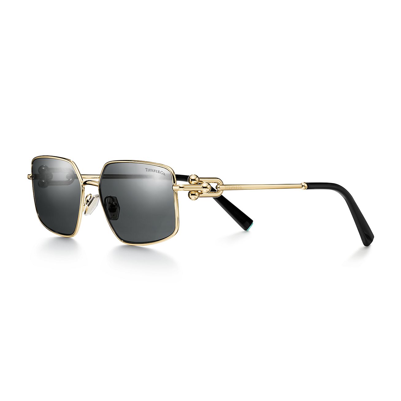 Tiffany HardWear Sunglasses in Pale Gold-colored Metal with