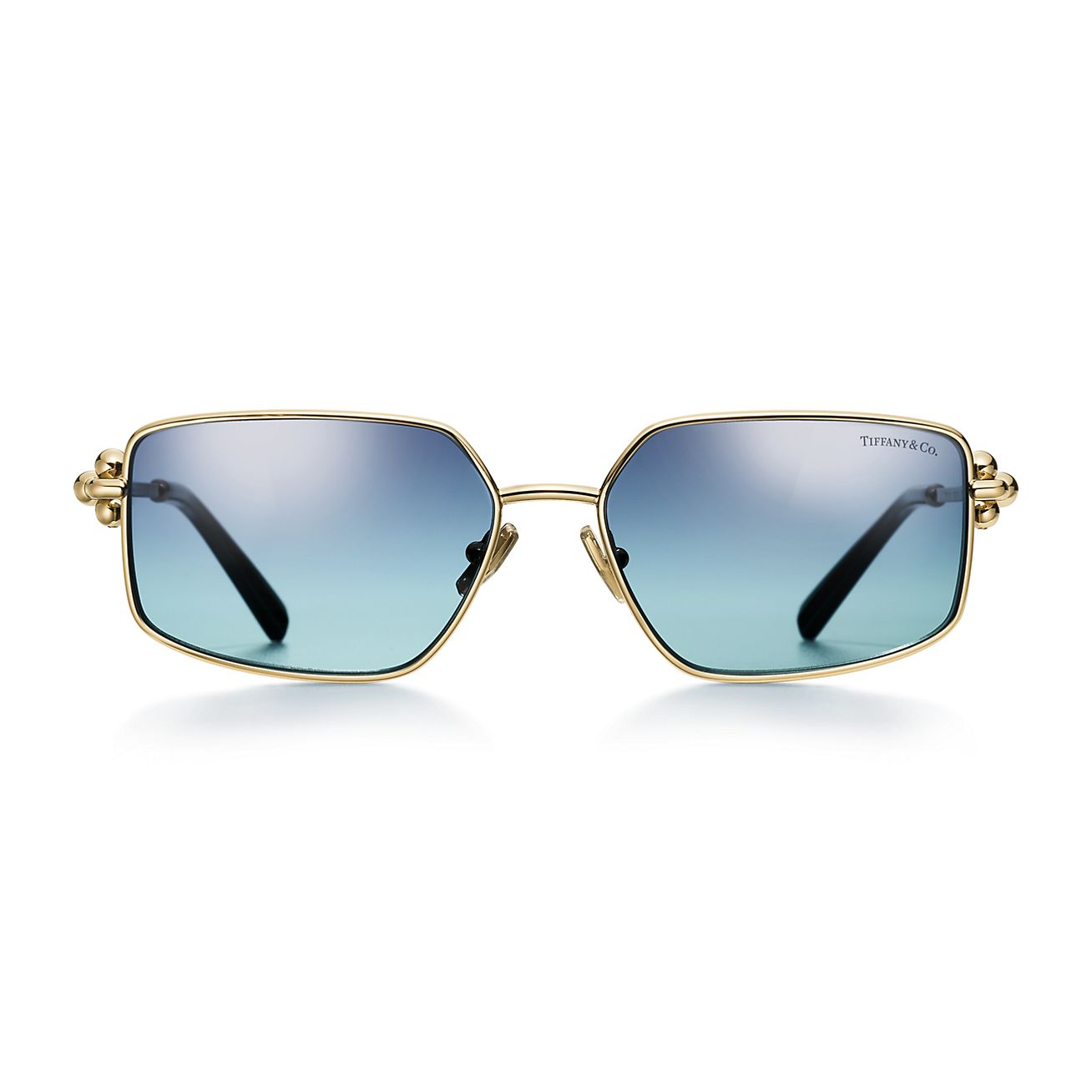 Tiffany HardWear Sunglasses in Pale Gold-colored Metal with