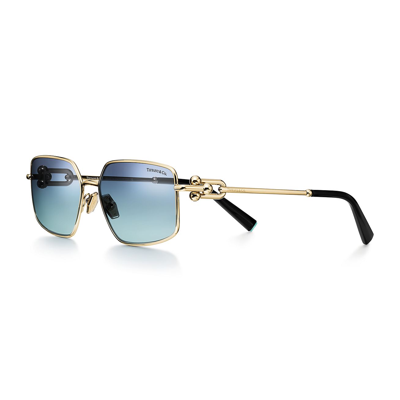 Tiffany HardWear Sunglasses in Pale Gold-colored Metal with