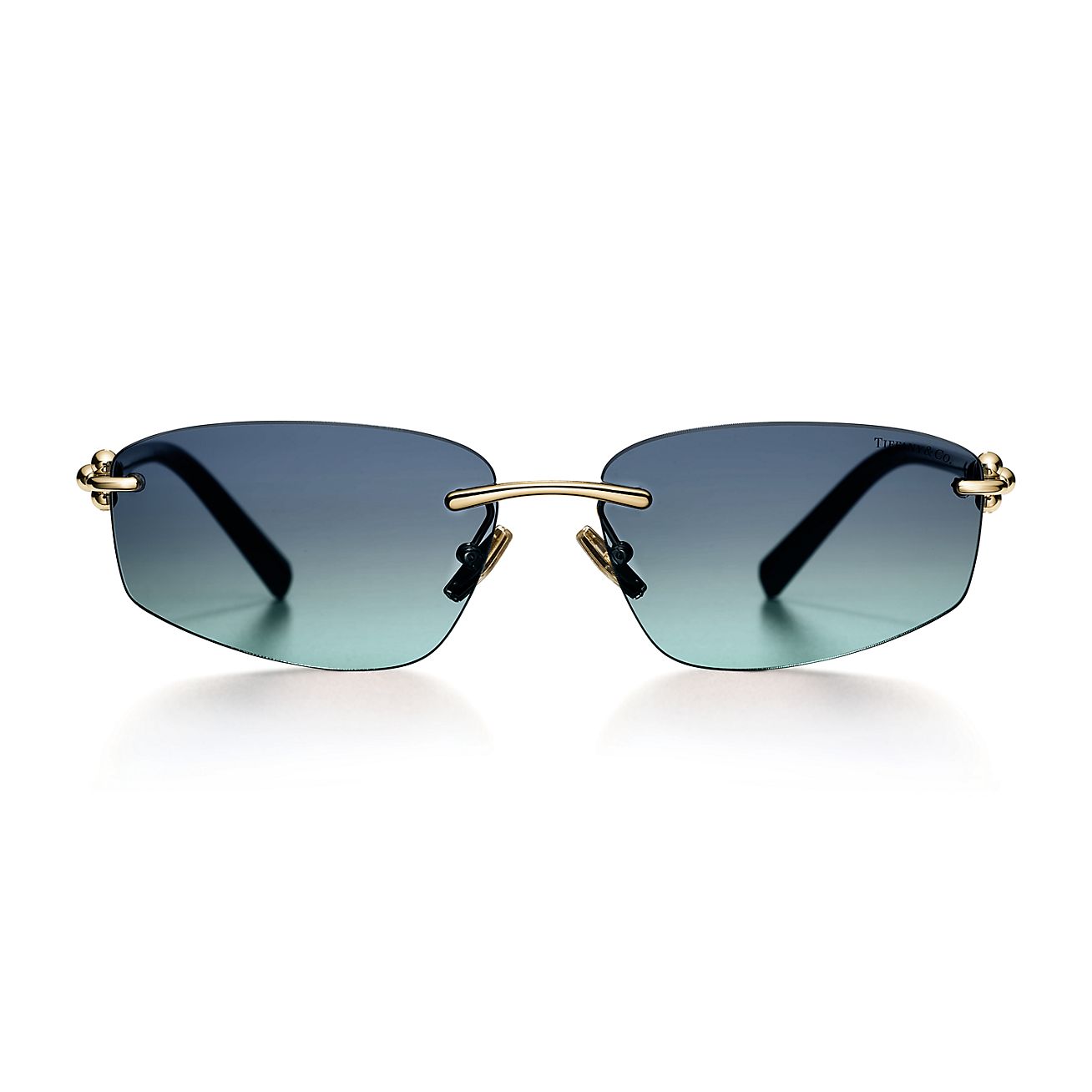 Tiffany HardWear Sunglasses in Pale Gold-colored Metal with