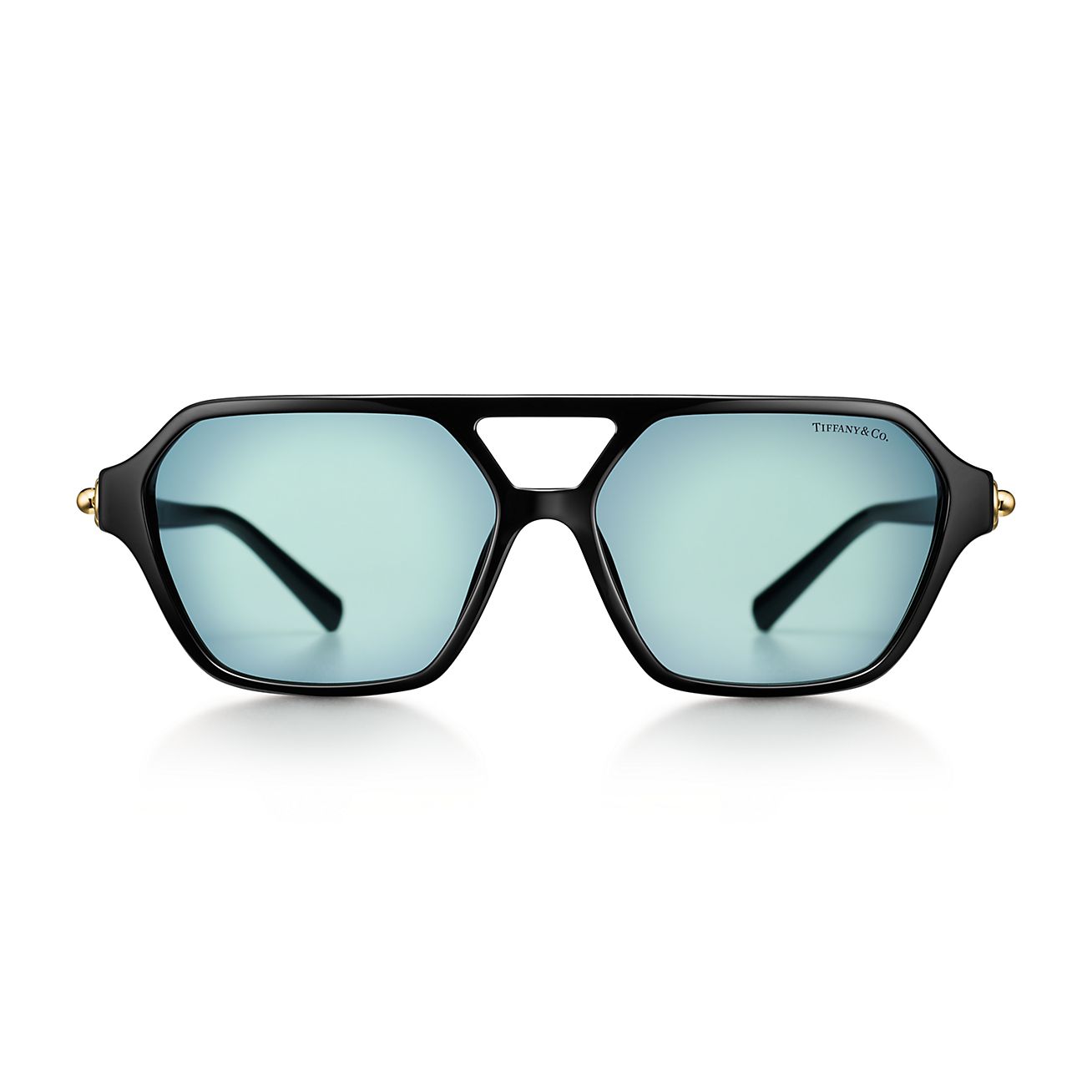 Tiffany HardWear Sunglasses in Black Acetate with Tiffany Blue