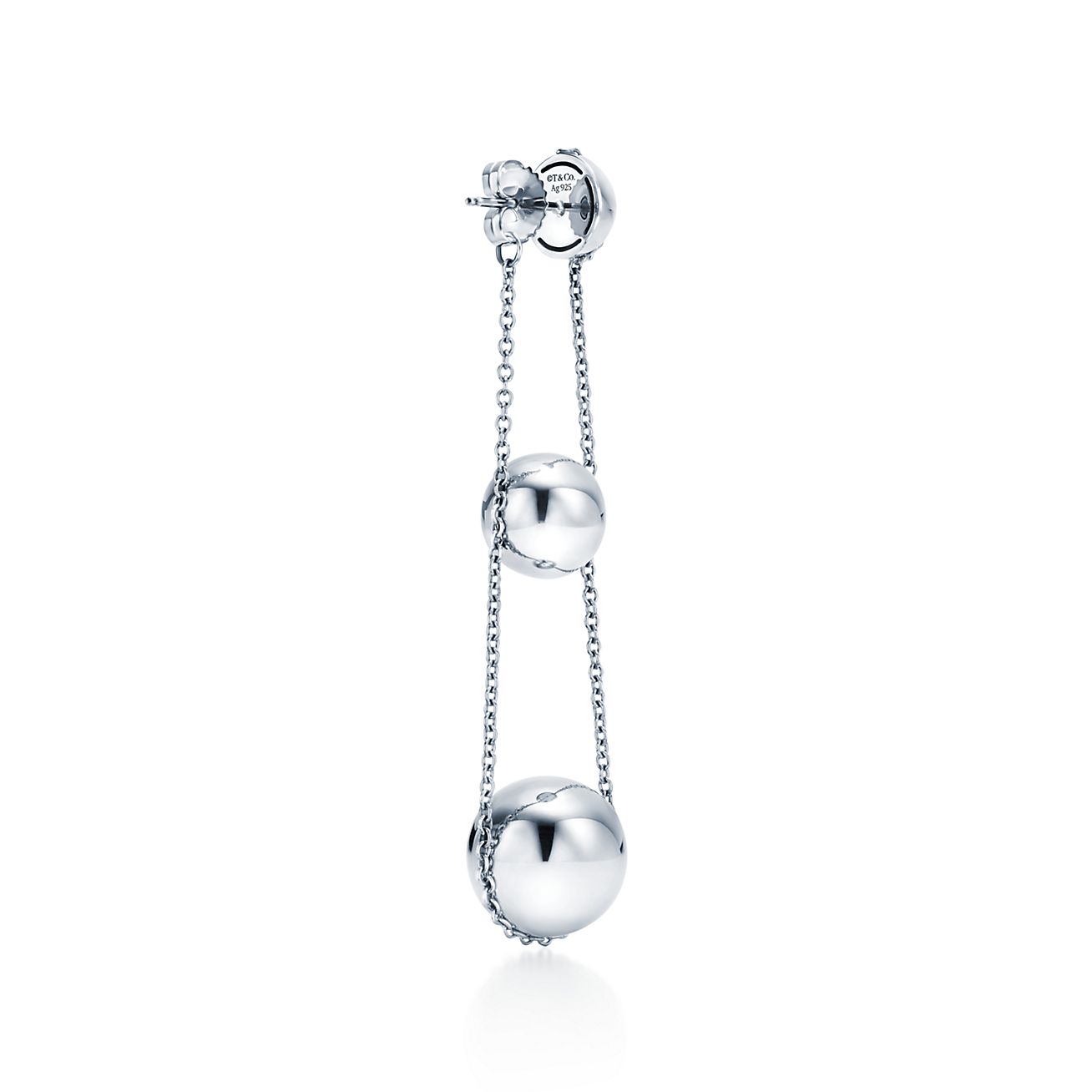 tiffany silver ball drop earrings