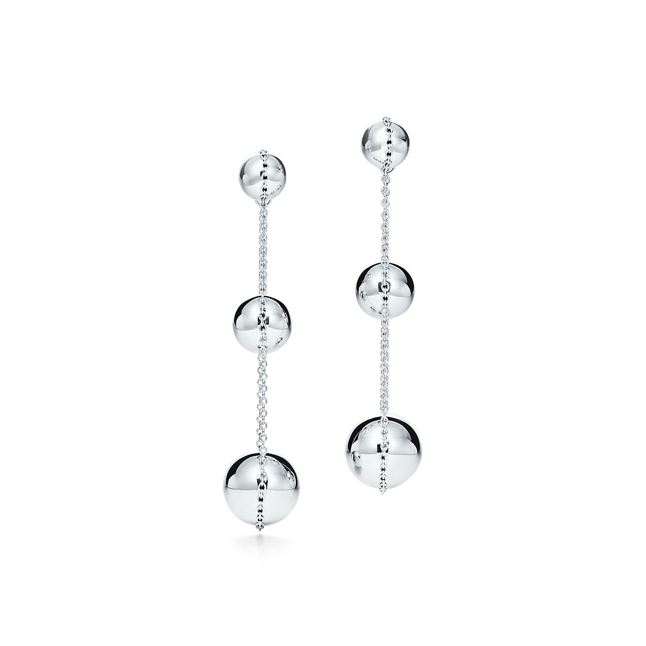 Tiffany & co discount silver ball earrings