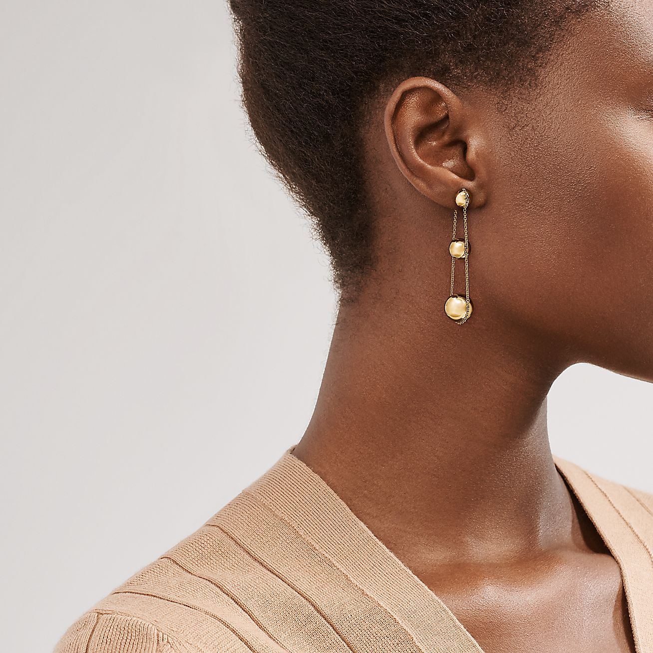 Tiffany Hardwear Triple Drop Earrings in 18K Gold