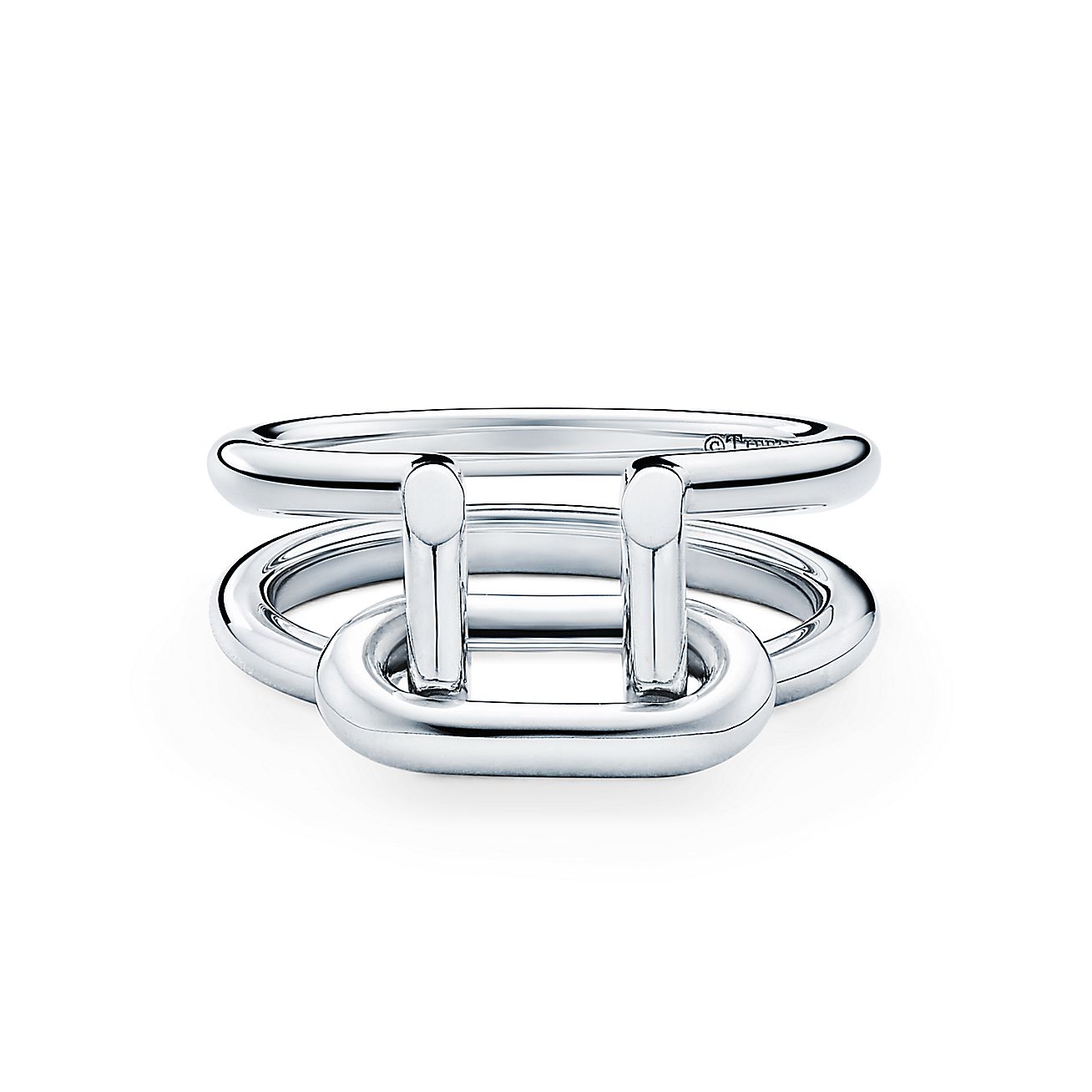 Tiffany HardWear Two-row Ring in Sterling Silver