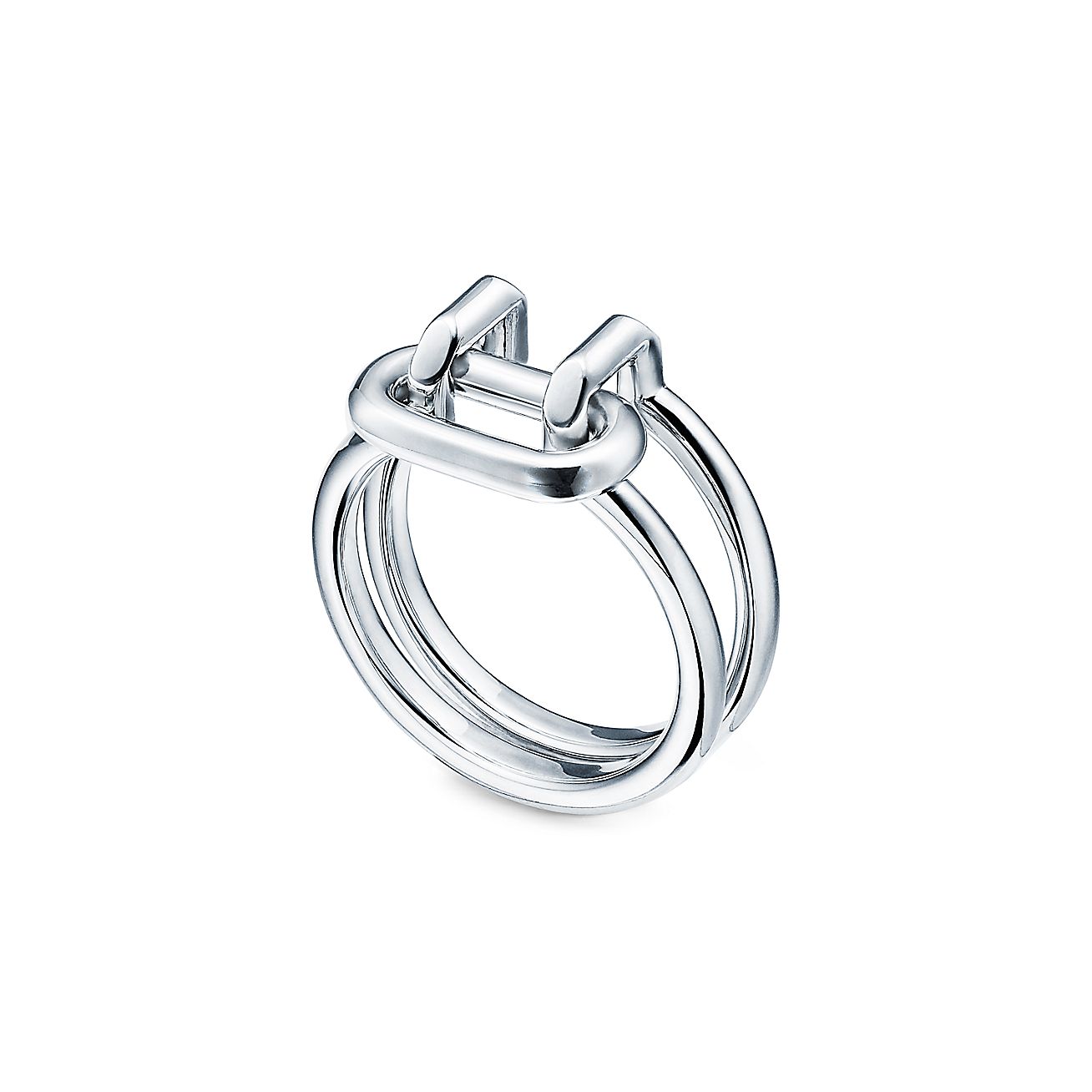 Tiffany HardWear Two-row Ring in Sterling Silver