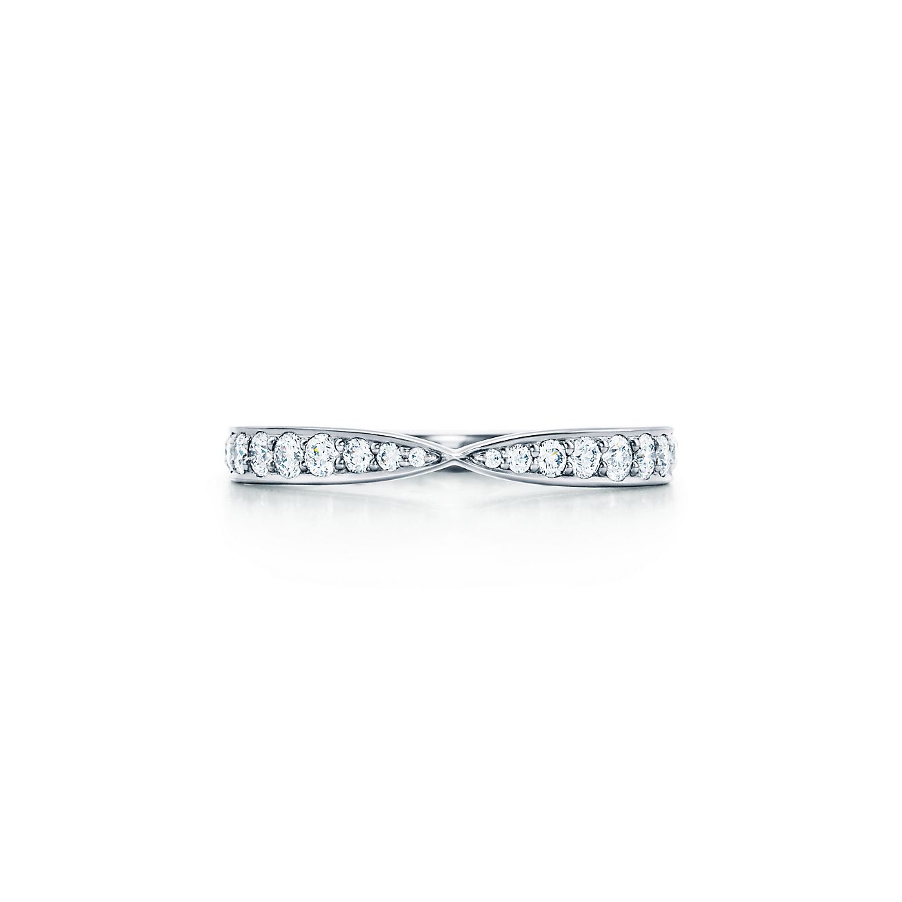 Nageslacht Beschikbaar Schurend Tiffany Harmony® Band Ring in Platinum with Diamonds, 1.8 mm | Tiffany & Co.