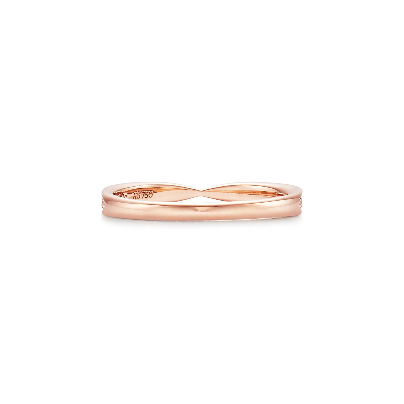 Tiffany Harmony® Band Ring in Rose Gold with Diamonds, 1.8 mm