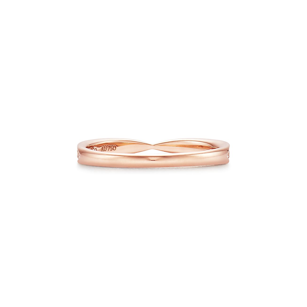 Tiffany Harmony™ Band Ring in Rose Gold with Diamonds, 1.8 mm