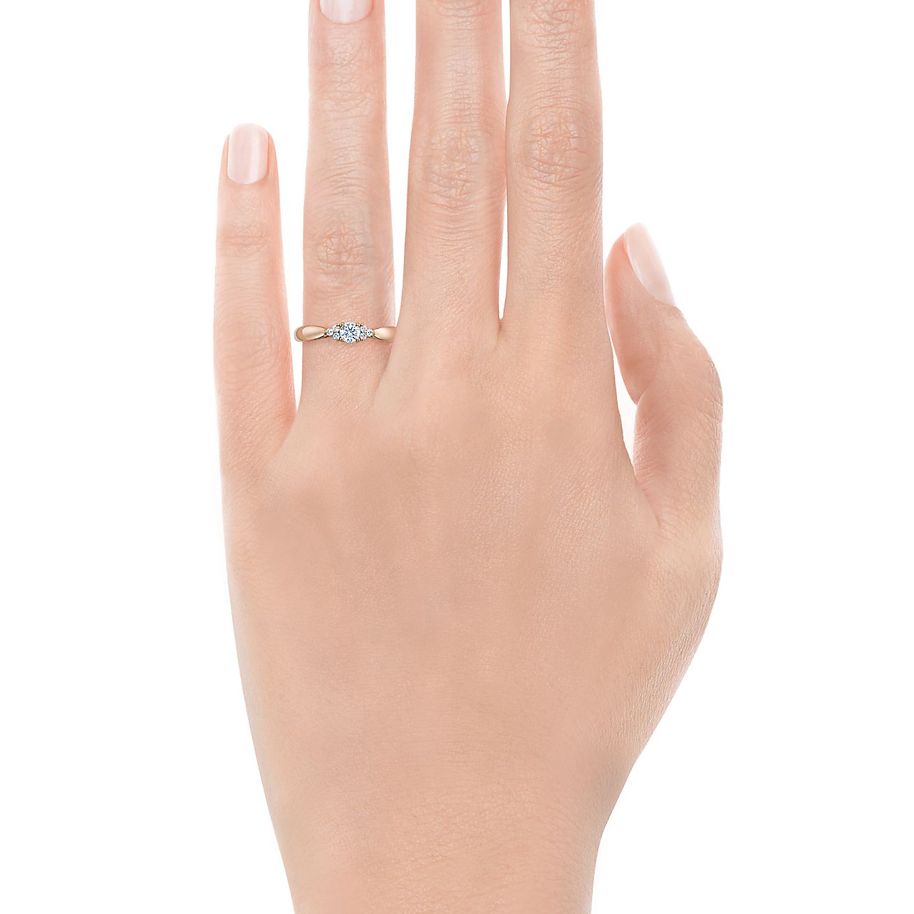 Tiffany Harmony With Side Stones In 18k Rose Gold Tiffany Co