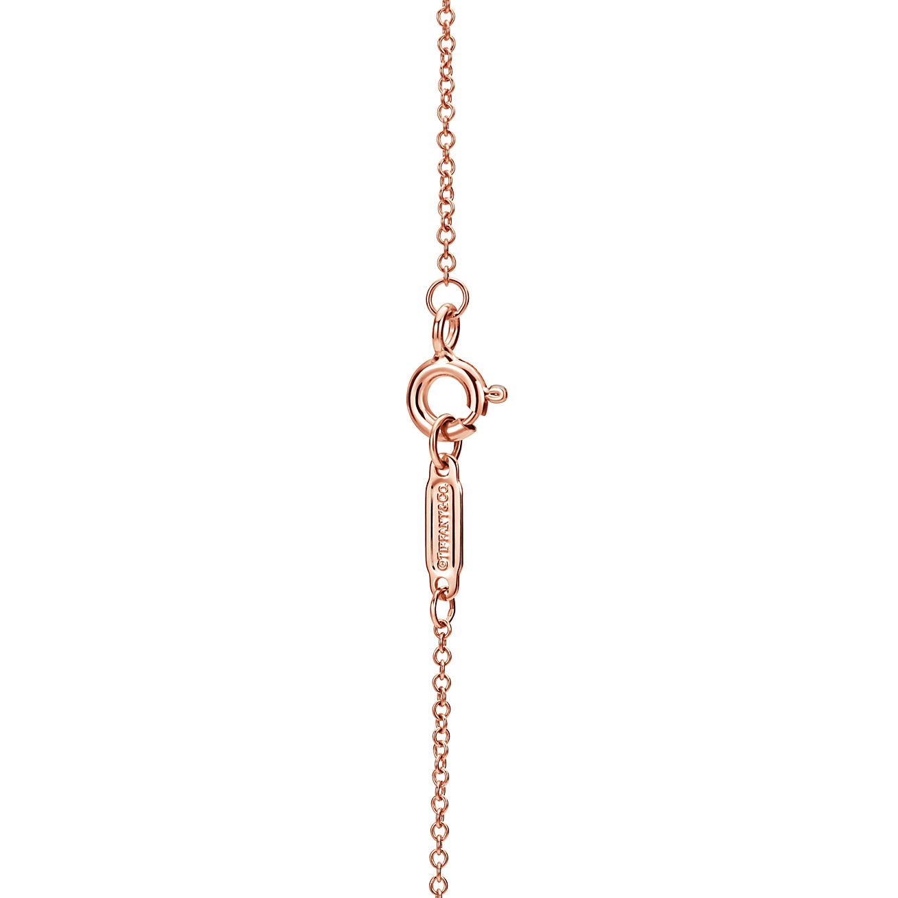 Colgante Tiffany Hearts Muy Pequeno En Oro Rosa De 18 Quilates Con Diamantes Tiffany Co