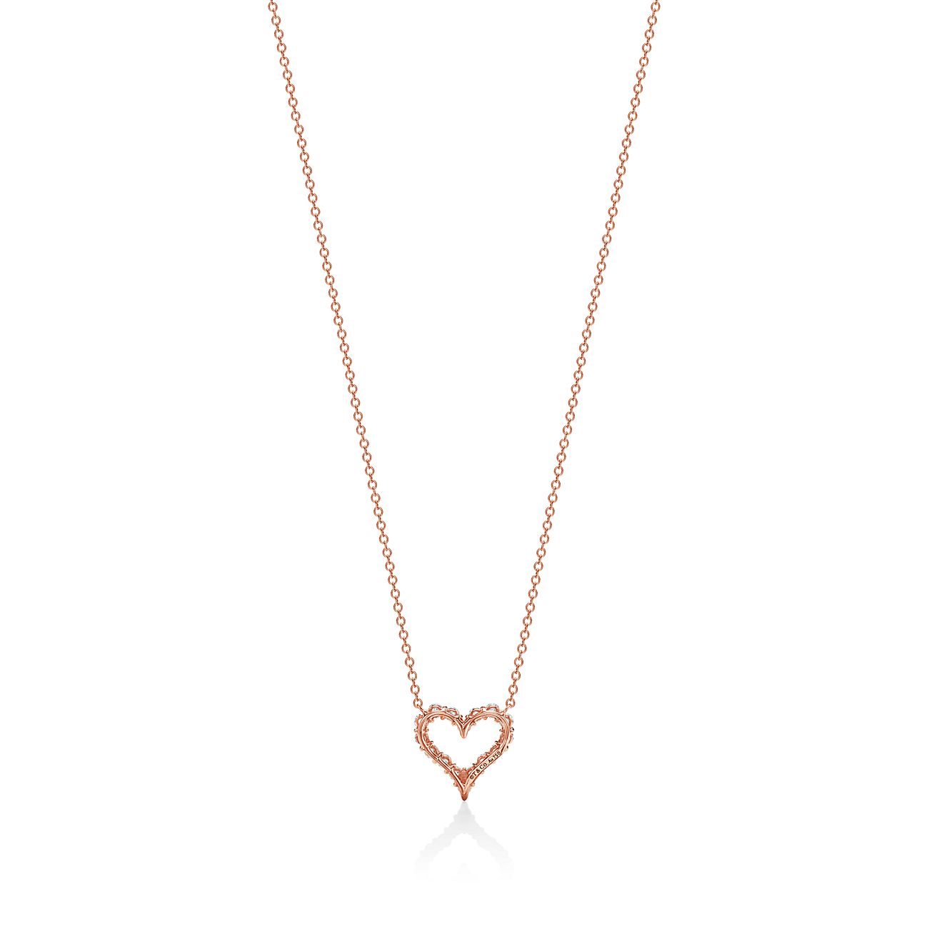 Tiffany's rose gold on sale necklace