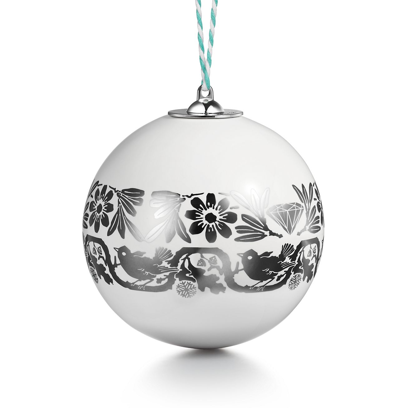 Christmas Charms Baubles White - Modern Domestic