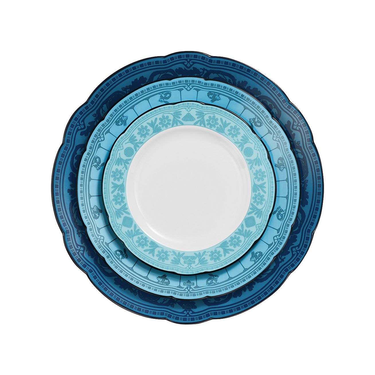 Tiffany Heritage Plates Set of Three, in Blue Porcelain | Tiffany & Co.